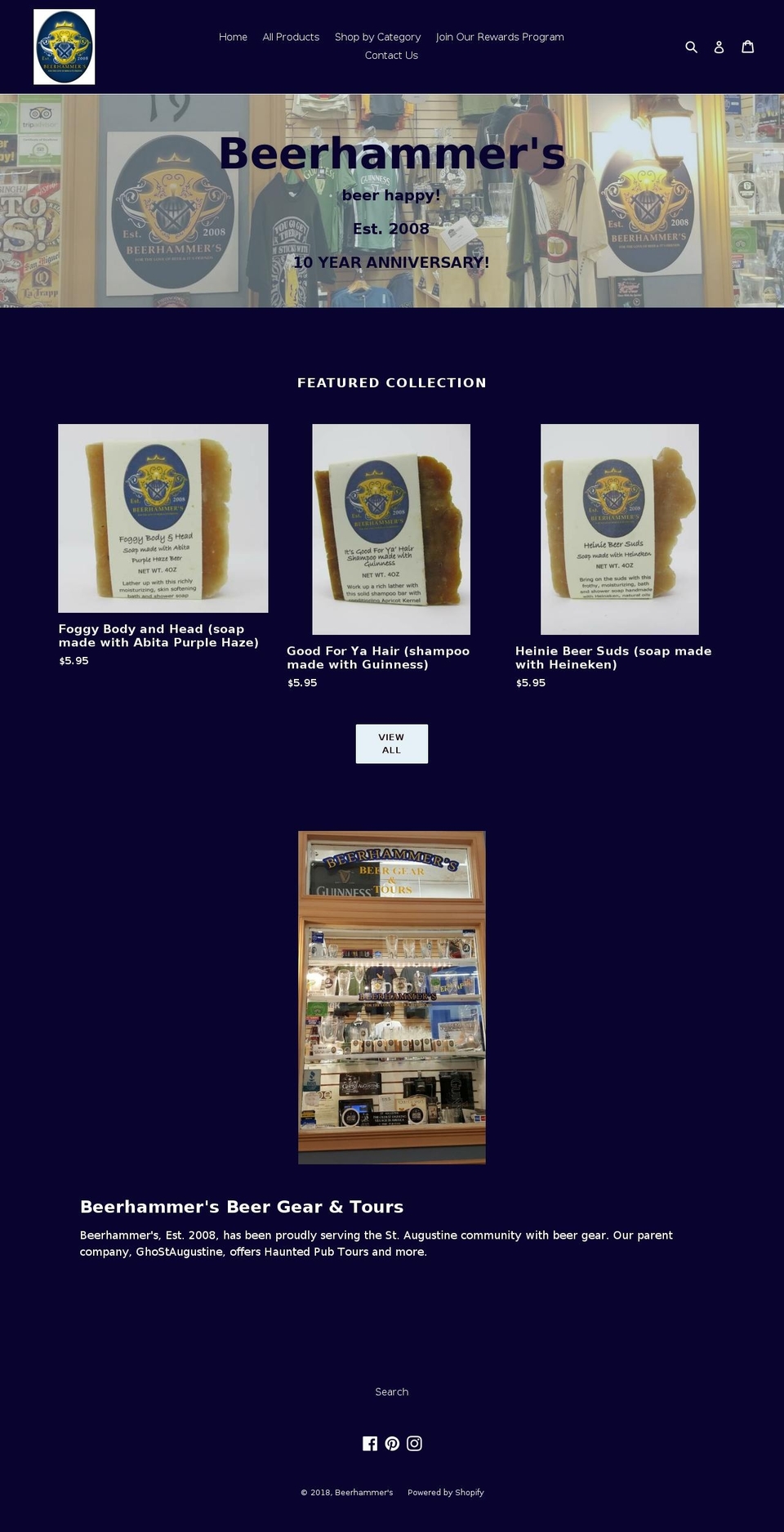 beerhammers.com — Shopify storefront screenshot
