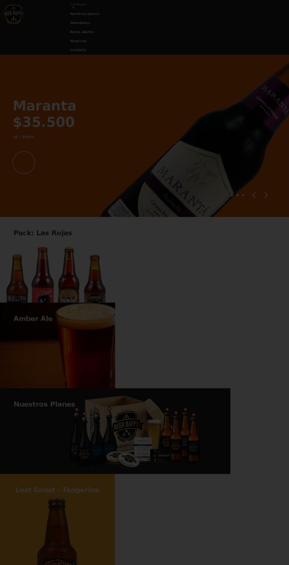 mogo-theme Shopify theme site example beerhappyclub.com