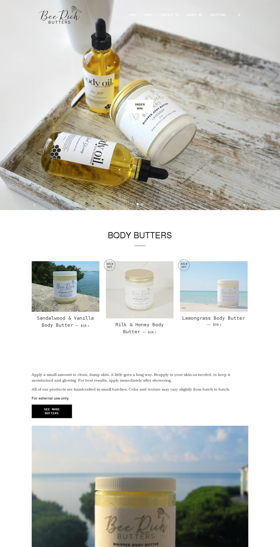 beerichbutters.com shopify website screenshot