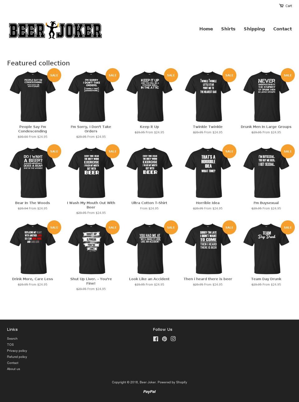 beerjoker.com — Shopify storefront screenshot