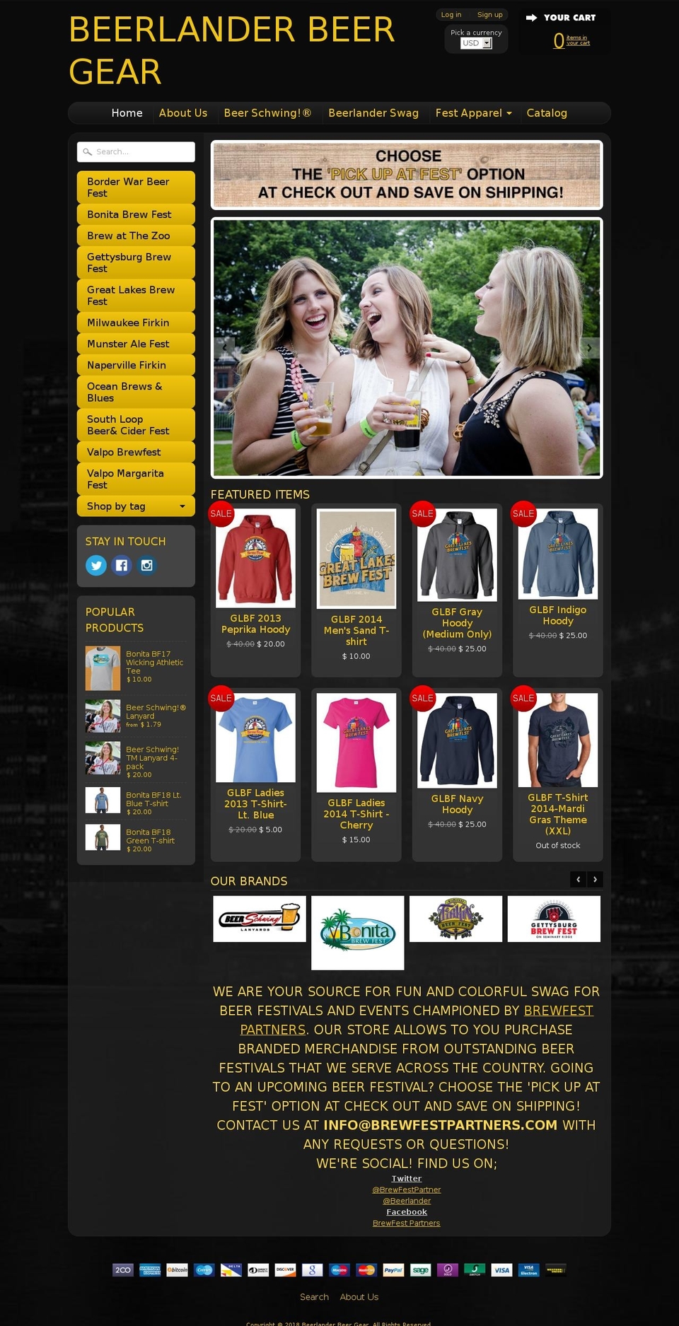 beerlander.org shopify website screenshot