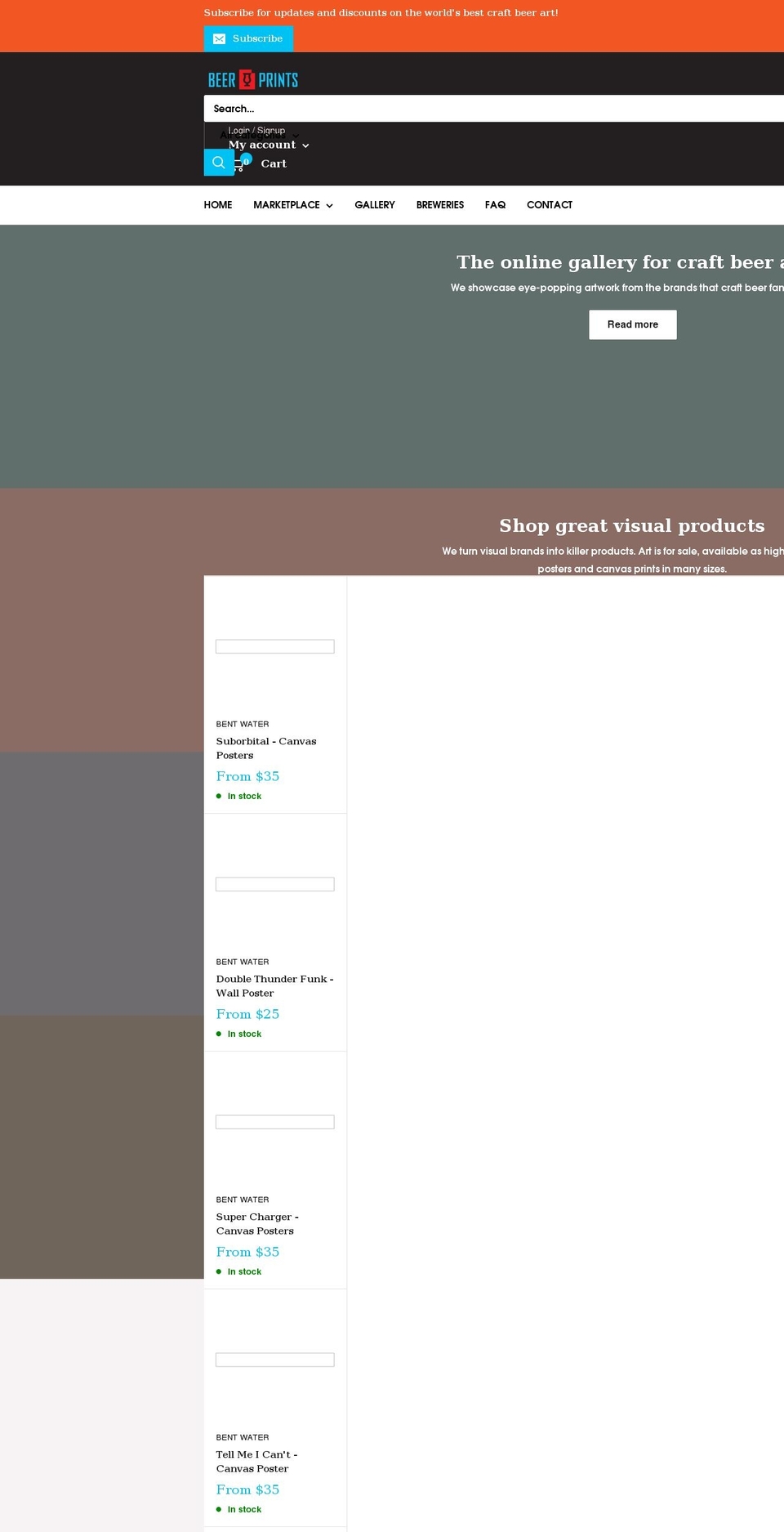beerprints.com shopify website screenshot