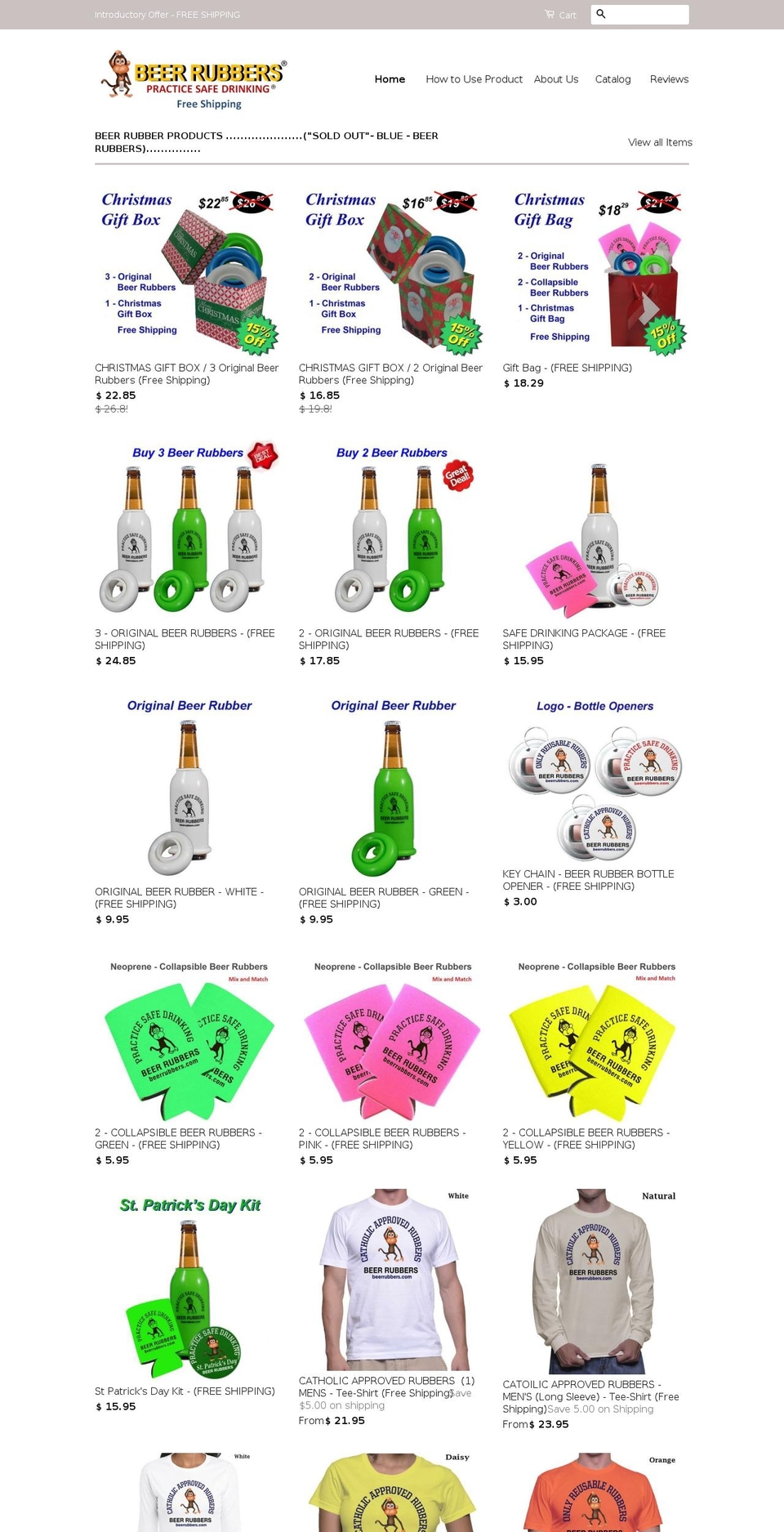 beerrubber.com shopify website screenshot