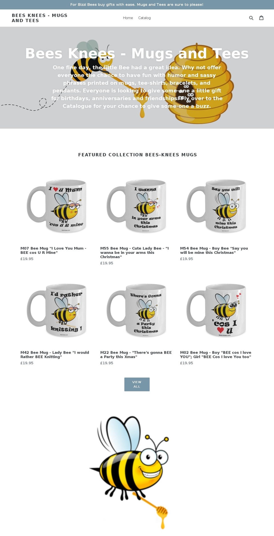 bees-knees.com — Shopify storefront screenshot