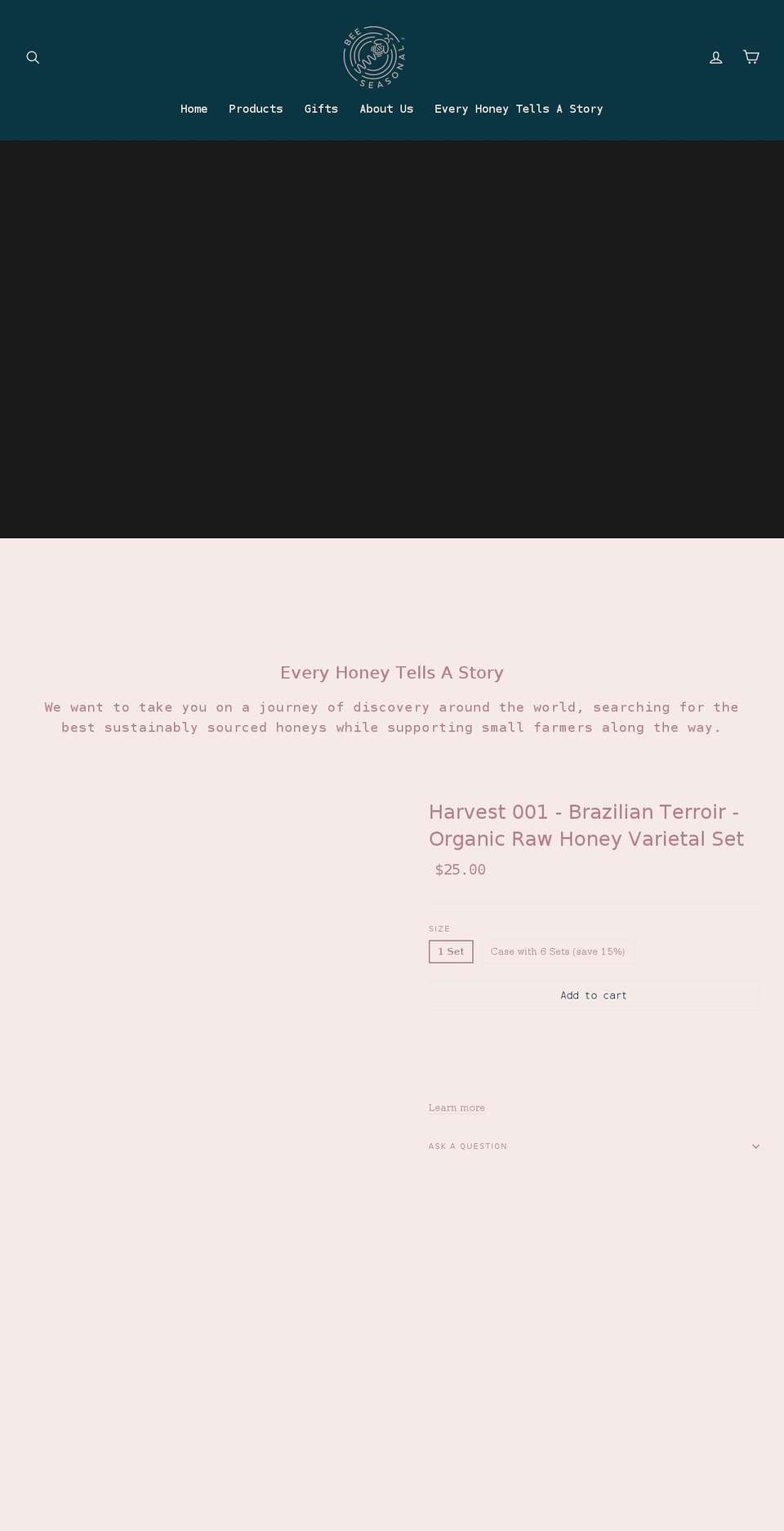 beeseasonal.com shopify website screenshot