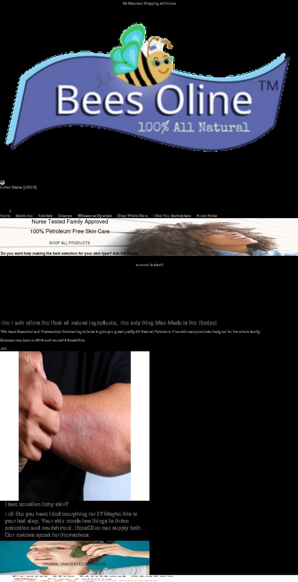 beesoline.com — Shopify storefront screenshot