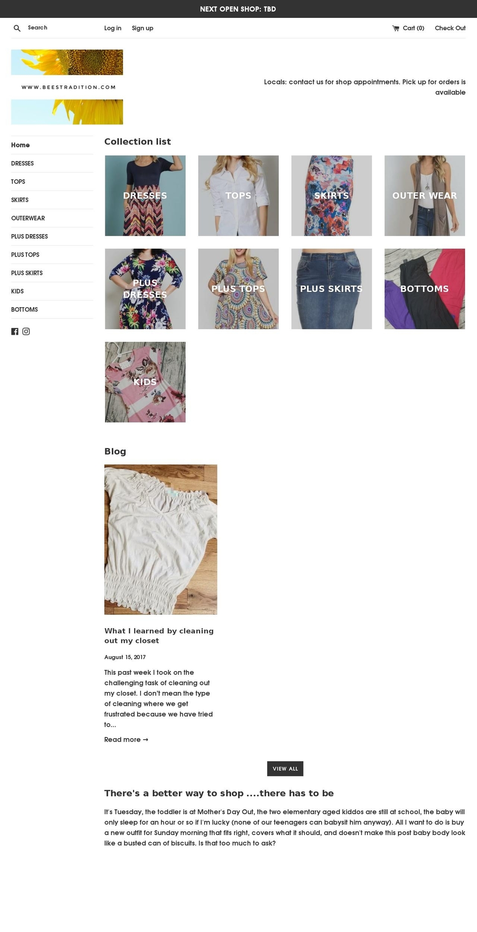 beestradition.com — Shopify storefront screenshot