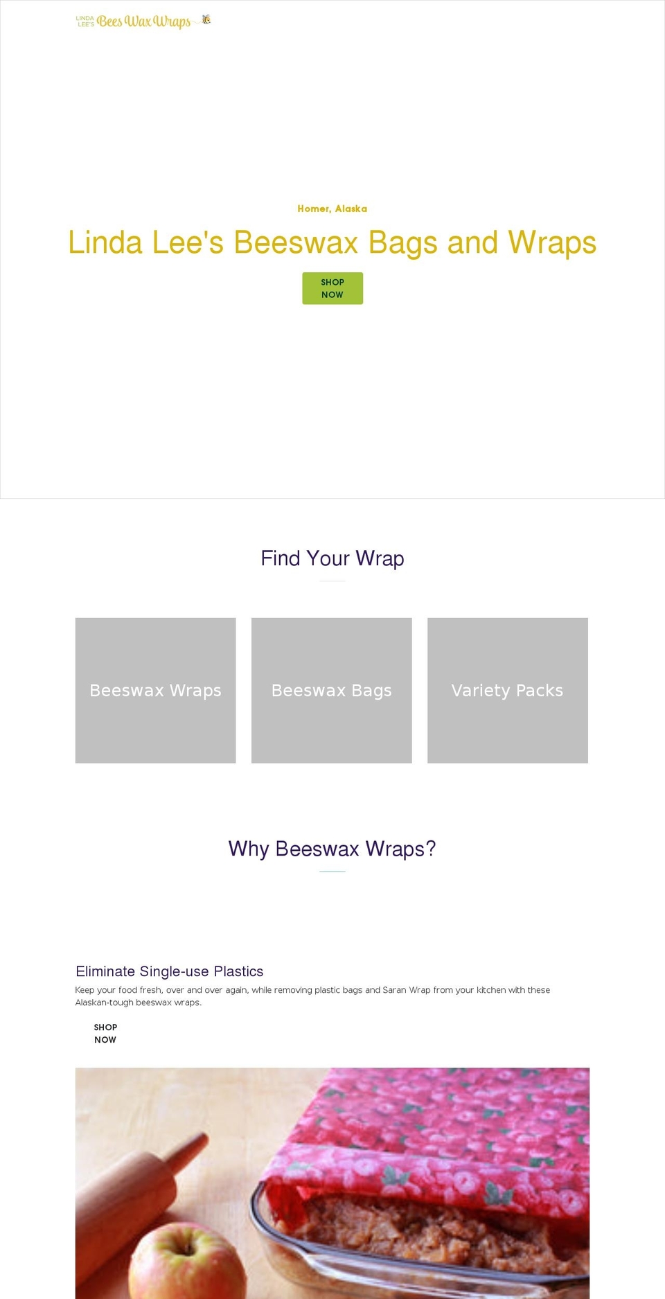 beeswaxbags.com shopify website screenshot