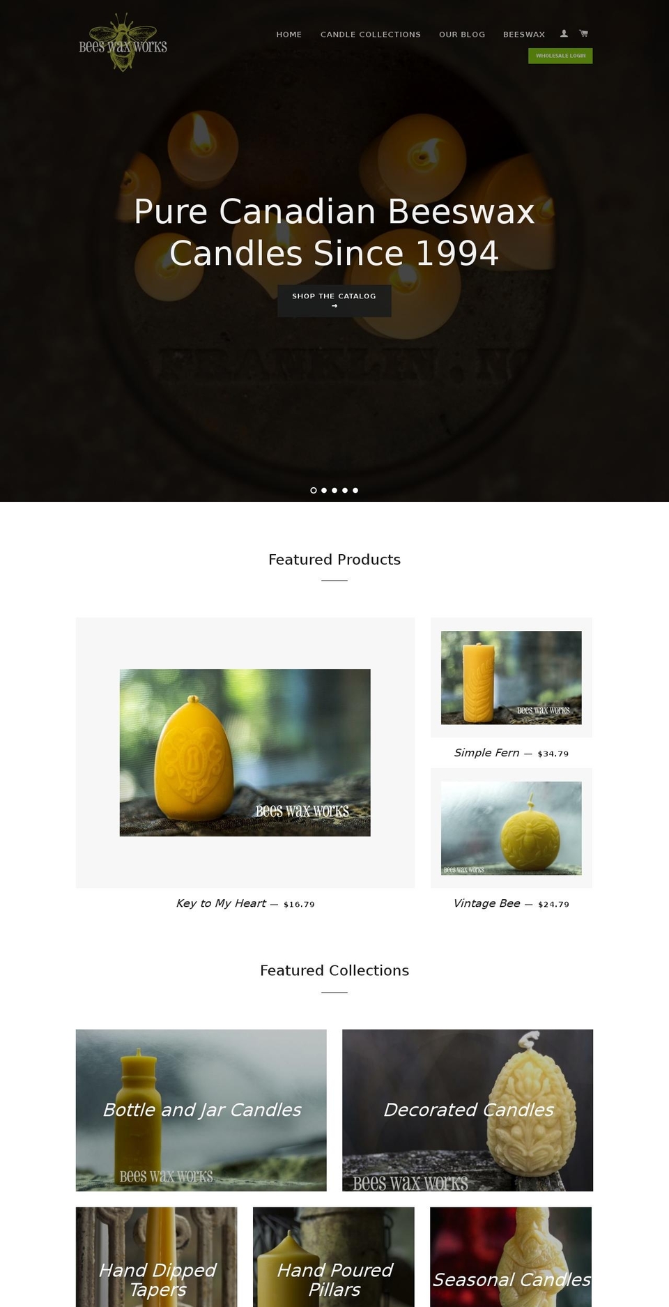 beeswaxworks.ca shopify website screenshot