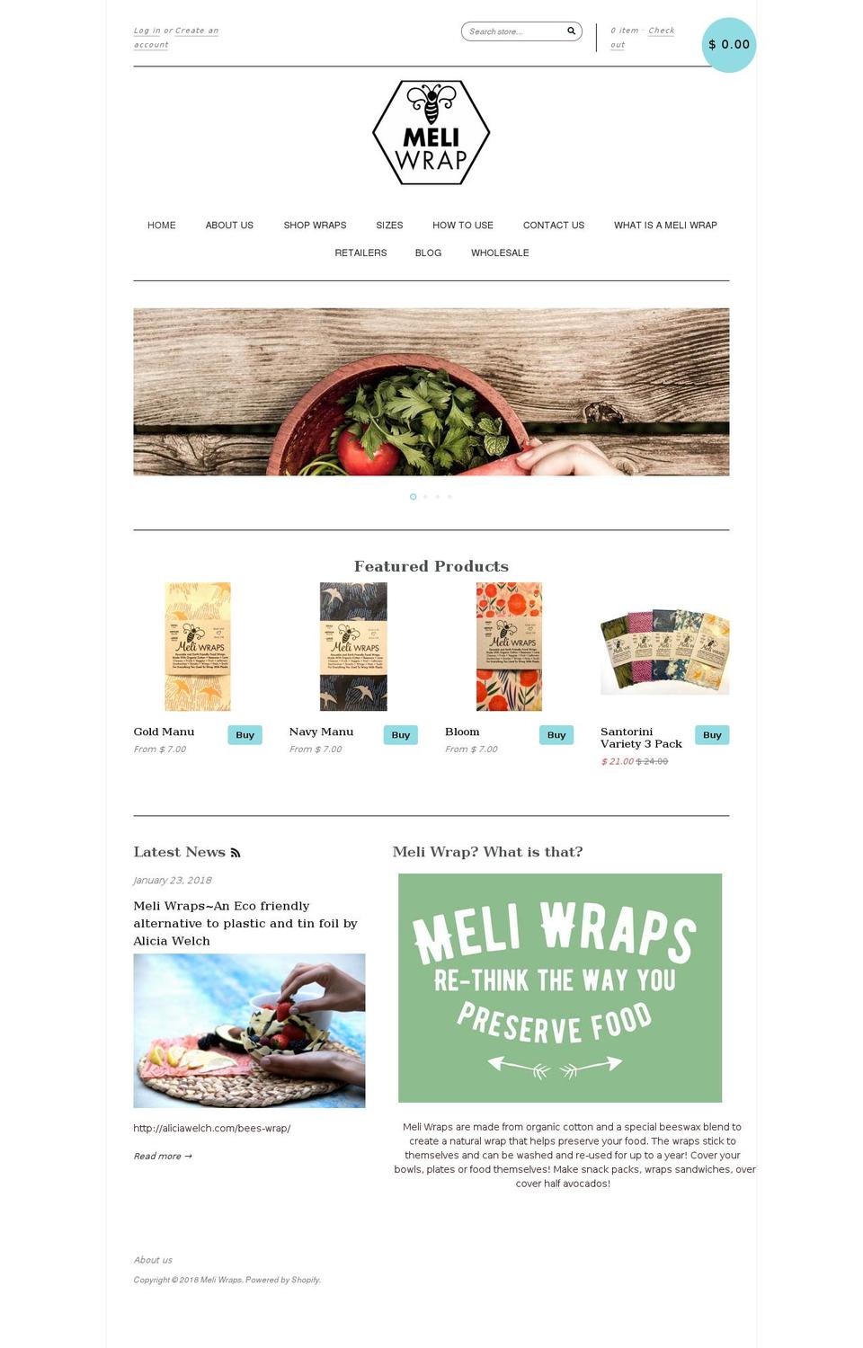 beeswaxwraps.net shopify website screenshot