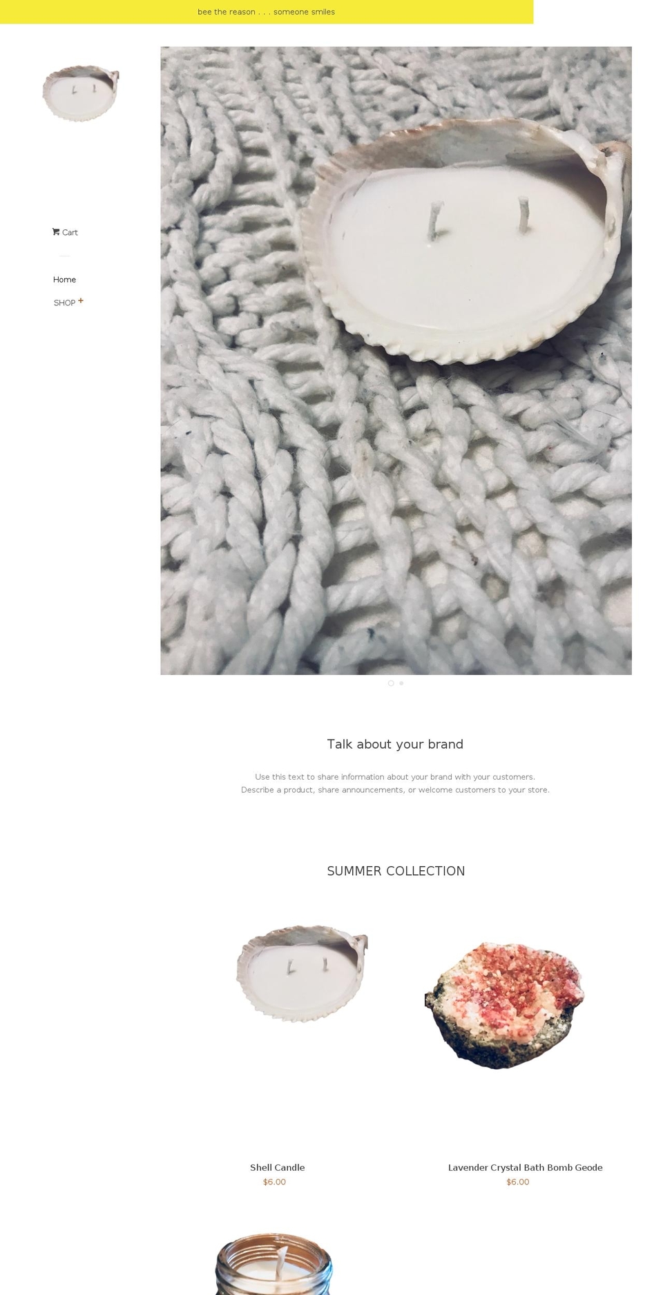 beethereason.com shopify website screenshot