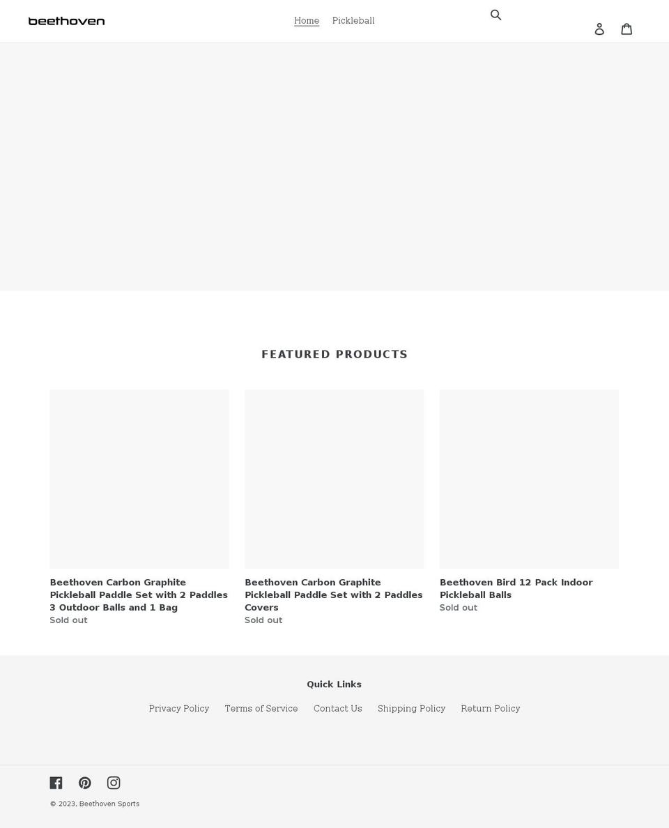 beethovensports.com shopify website screenshot