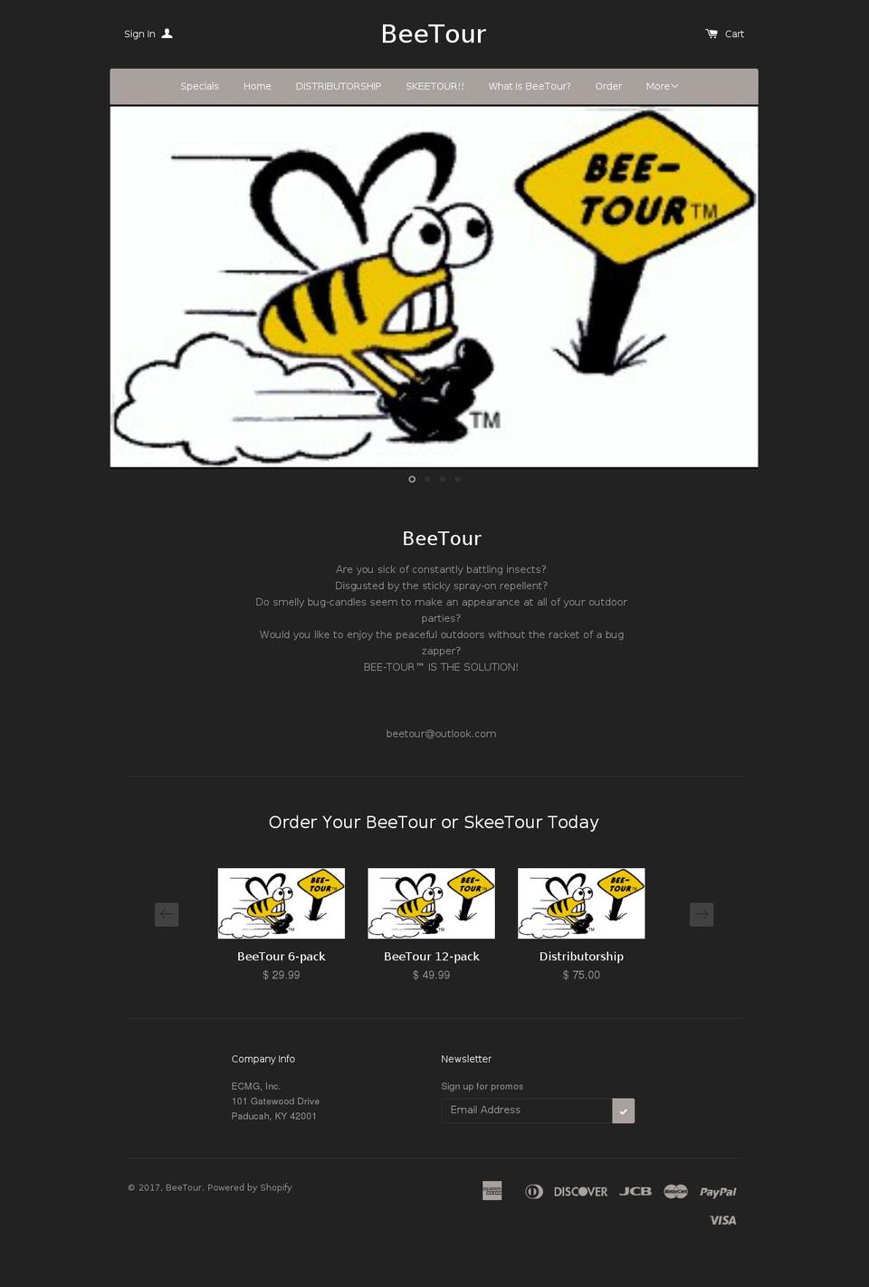 beetour.com shopify website screenshot