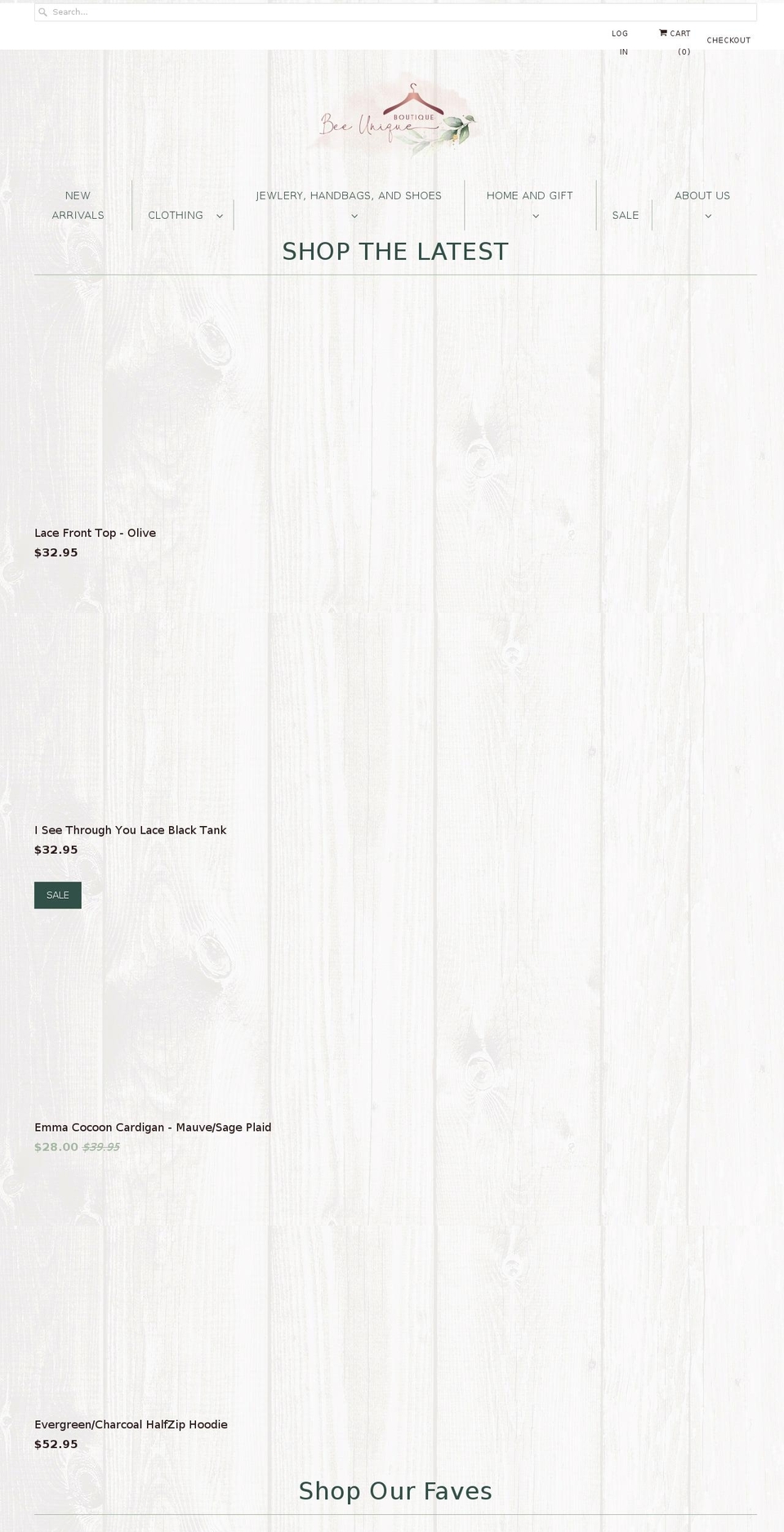 beeuniqueboutiquend.com — Shopify storefront screenshot