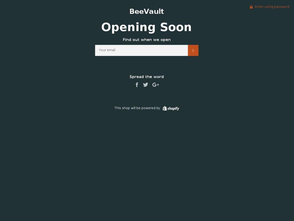beevault.com shopify website screenshot