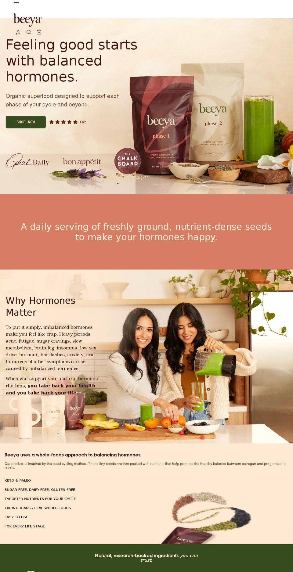 beeyawellness.com shopify website screenshot