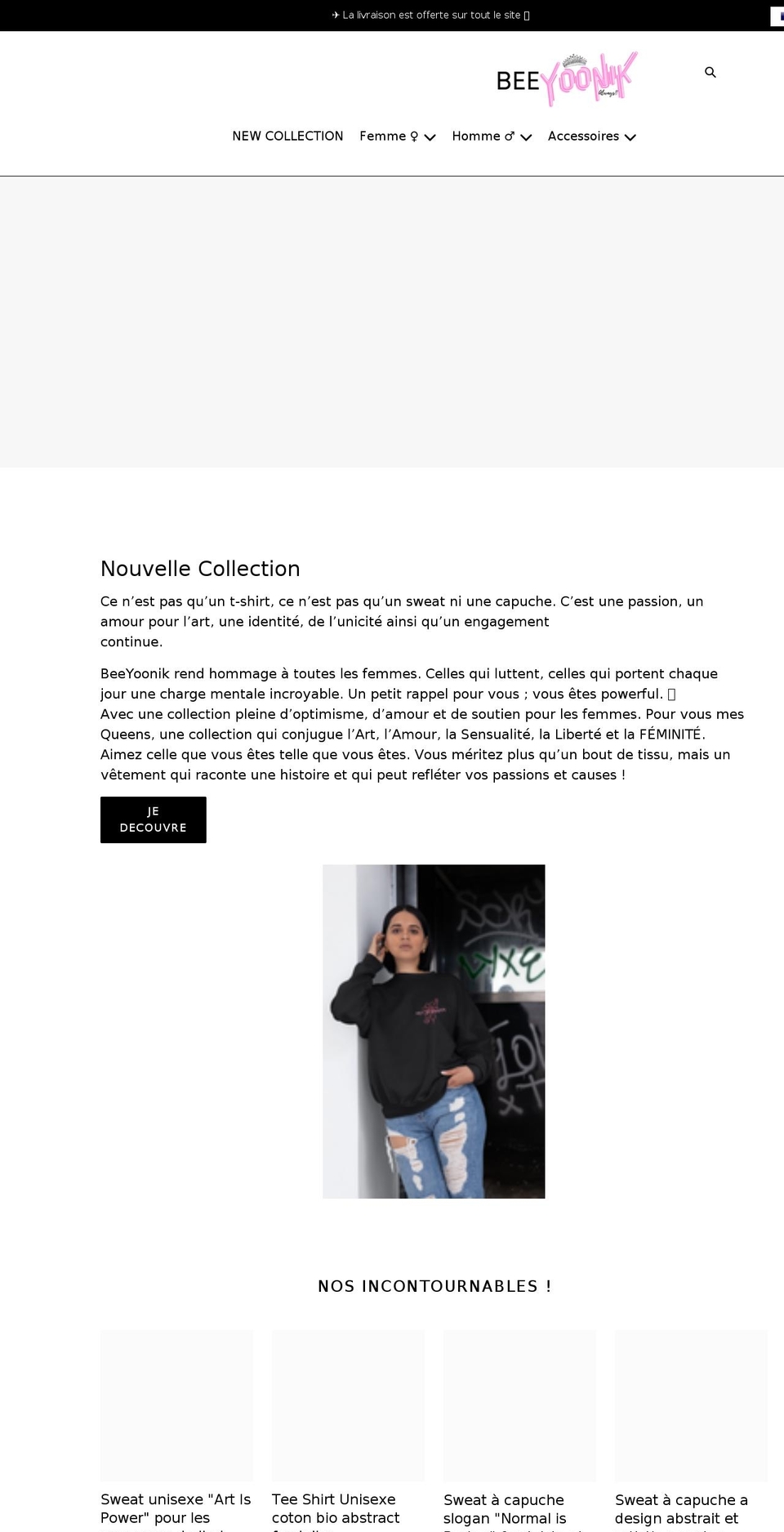 beeyoonik.com shopify website screenshot
