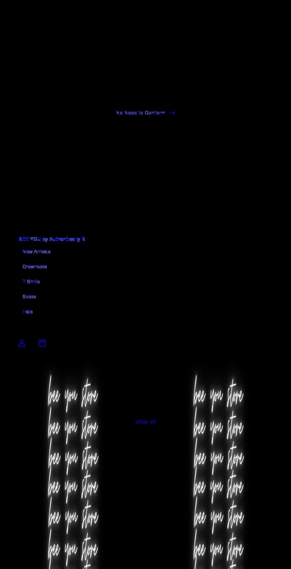 beeyoustore.com shopify website screenshot