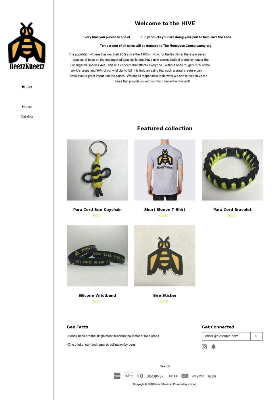 beezzkneezz.com — Shopify storefront screenshot