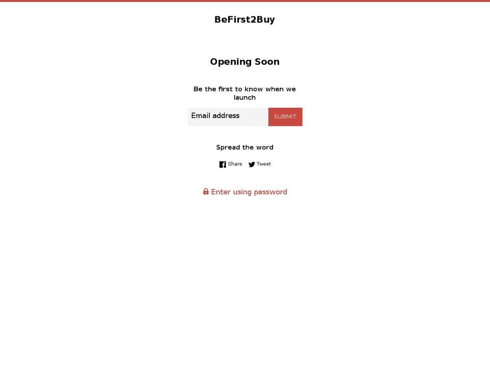 befirst2buy.com — Shopify storefront screenshot