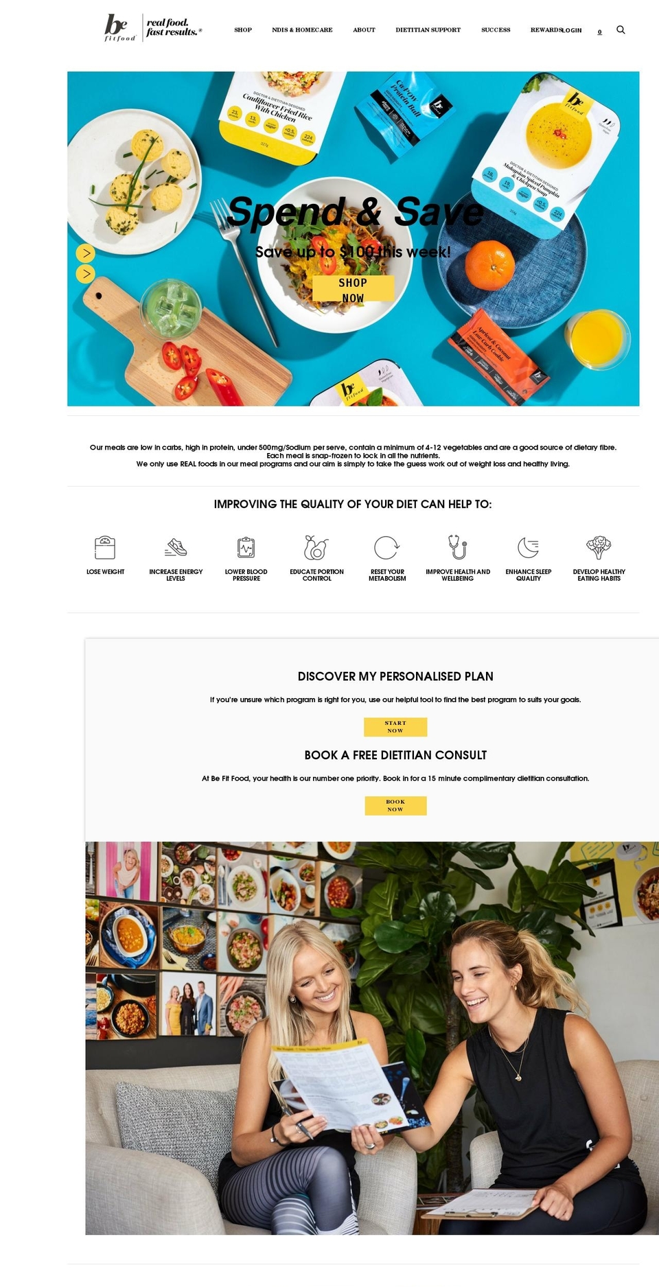 befitfood.com.au shopify website screenshot