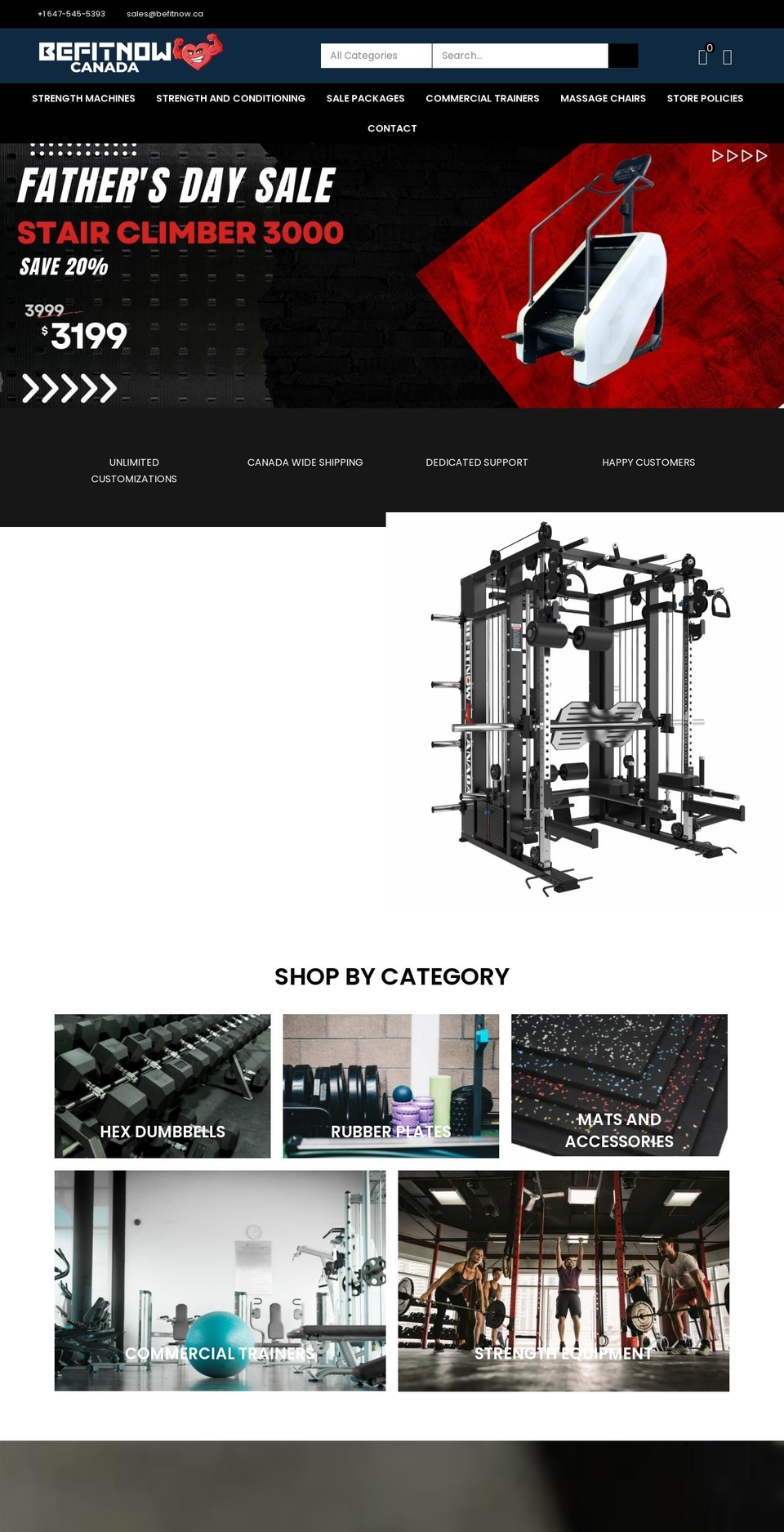 Trisha Shopify theme site example befitnow.ca