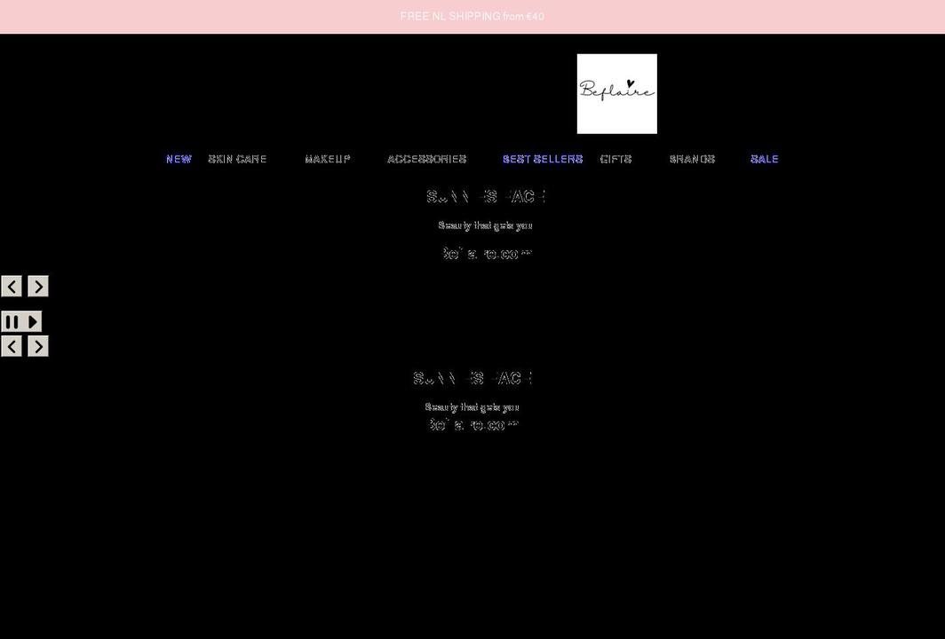 beflaire.com shopify website screenshot