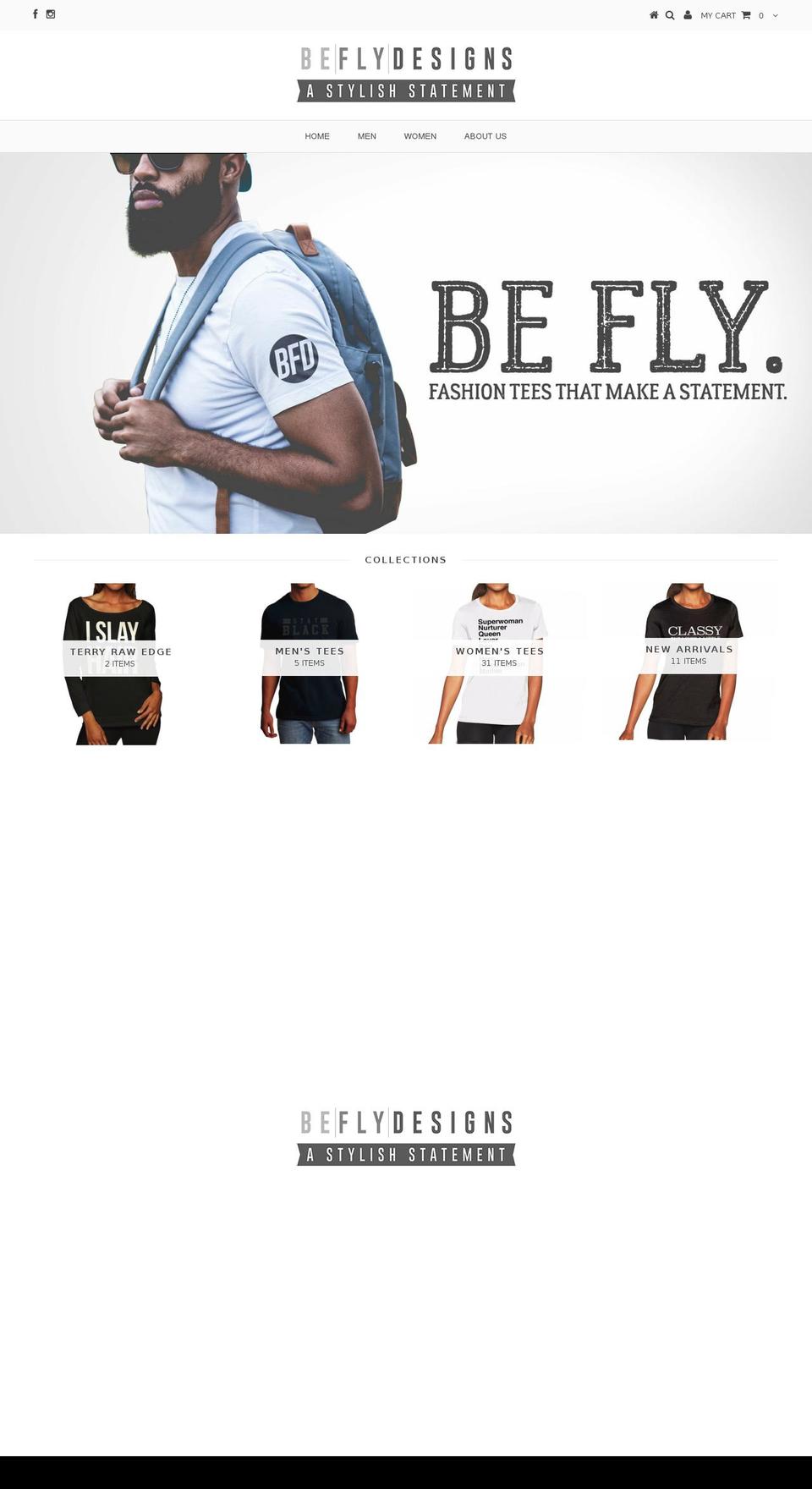 beflydesign.com — Shopify storefront screenshot