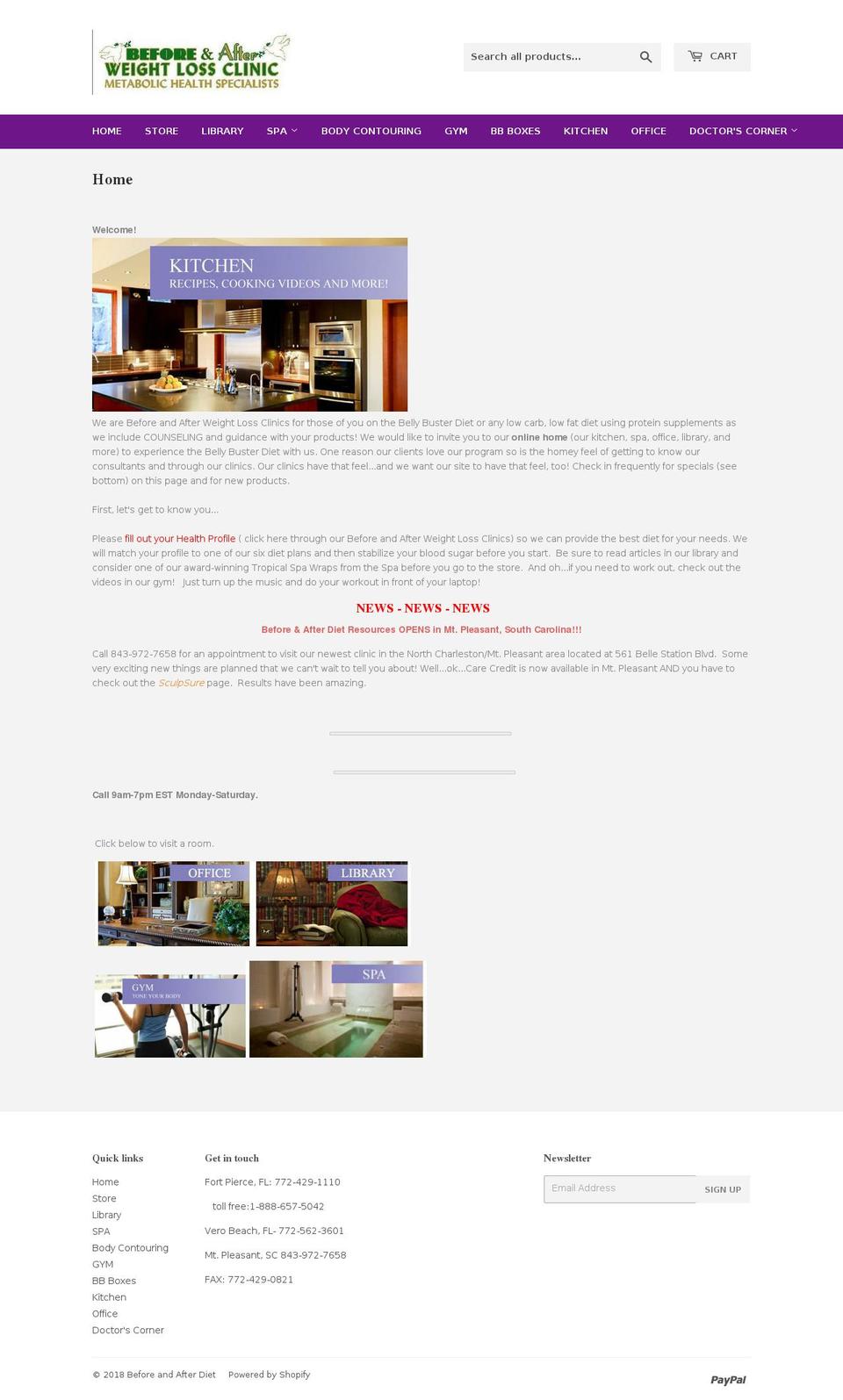 before-and-after-diet.com — Shopify storefront screenshot