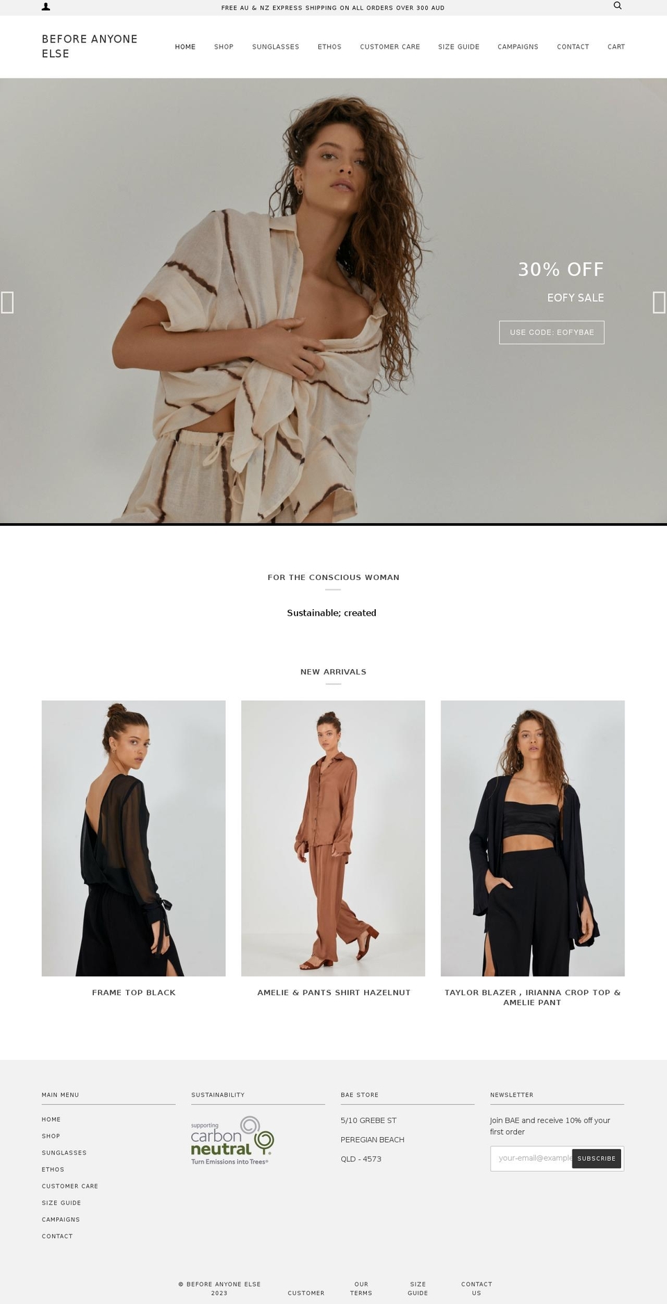 beforeanyoneelse.com.au shopify website screenshot