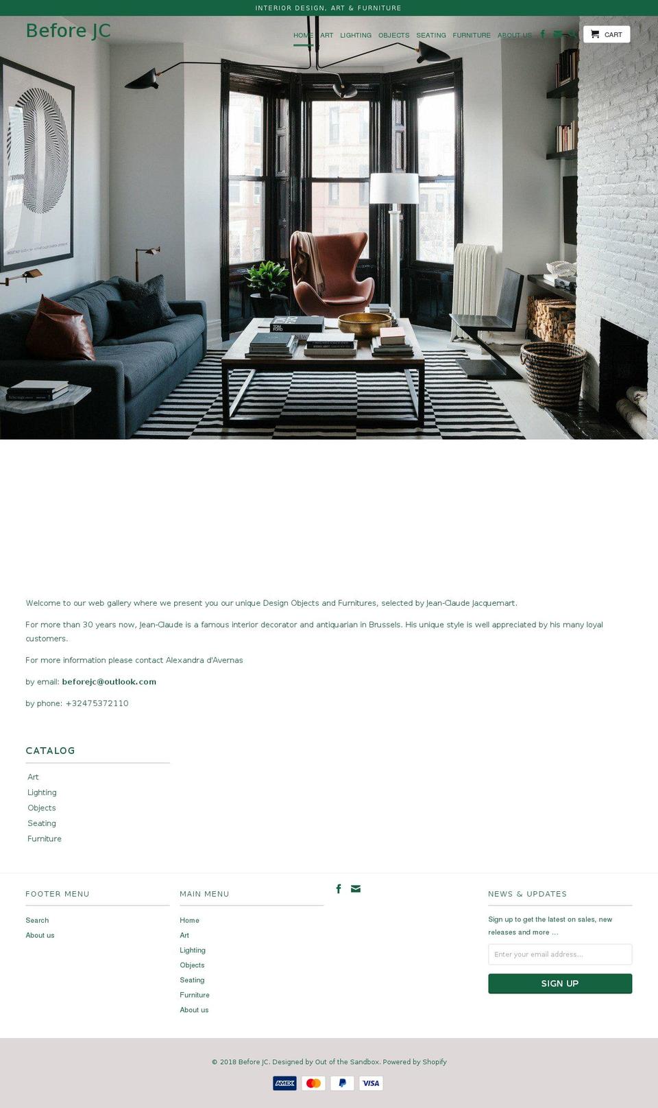 beforejc.com — Shopify storefront screenshot