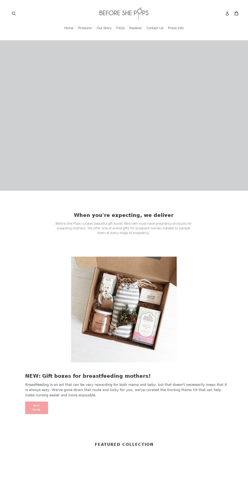 beforeshepops.com — Shopify storefront screenshot