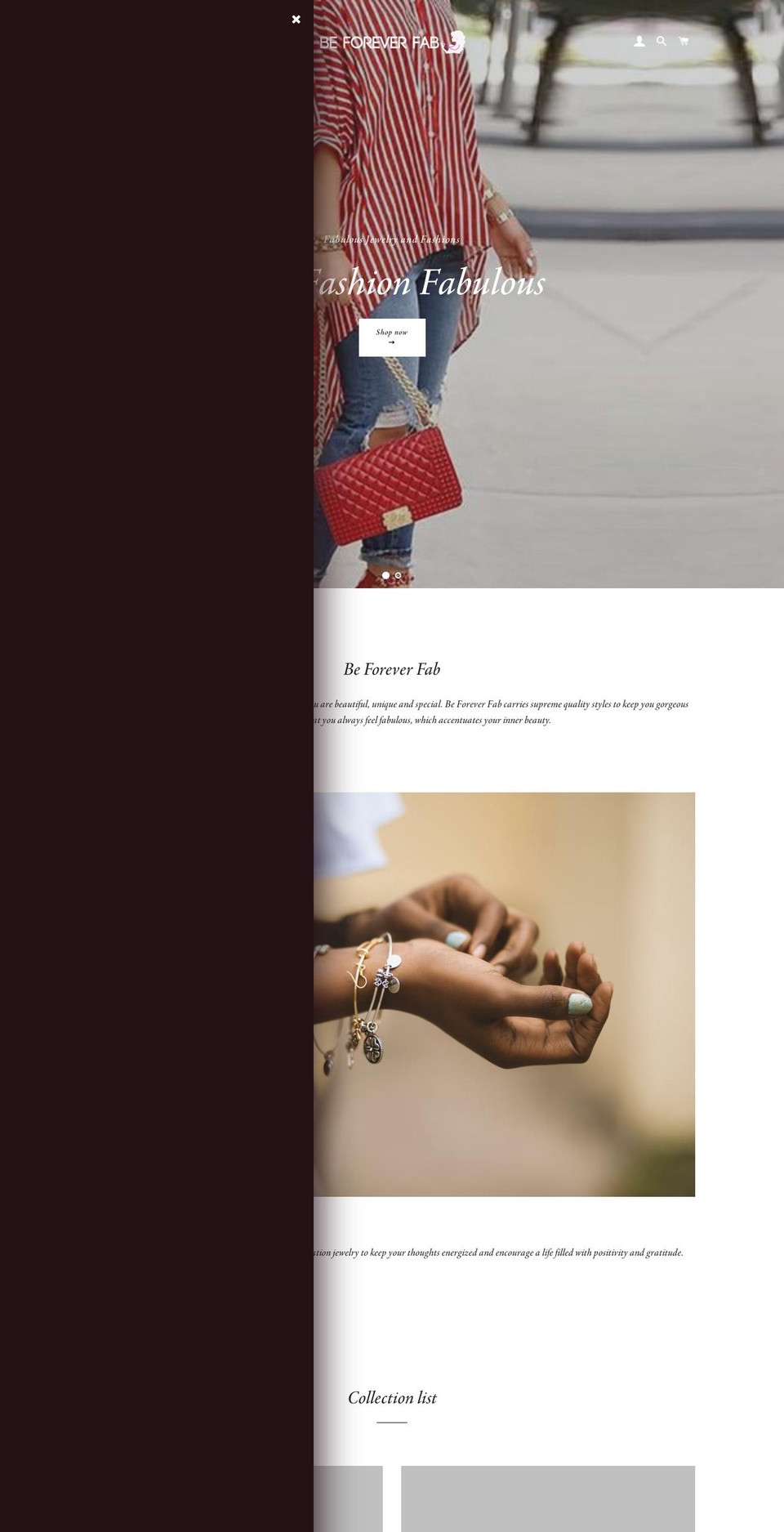 beforeverfab.com — Shopify storefront screenshot