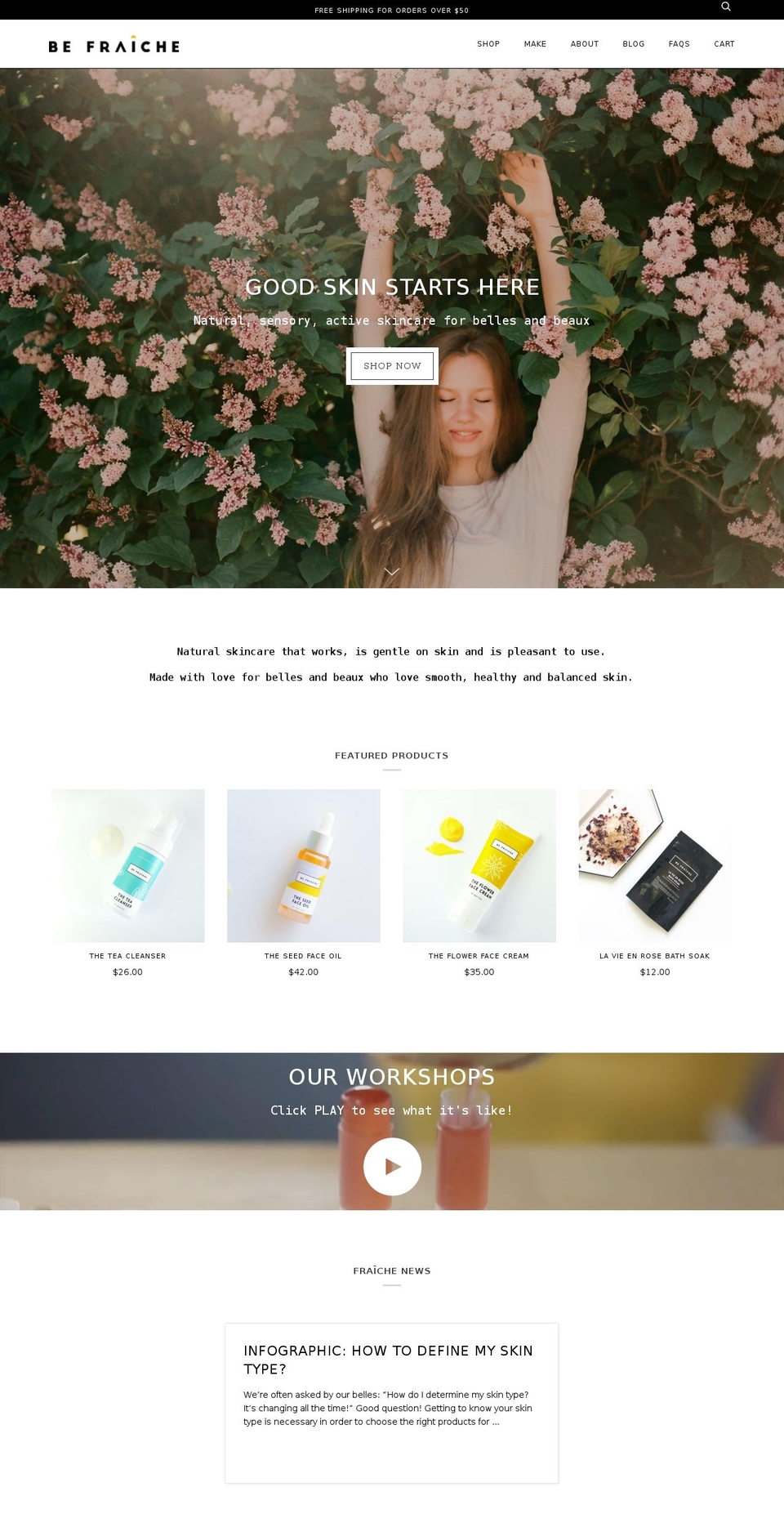 befraiche.com shopify website screenshot