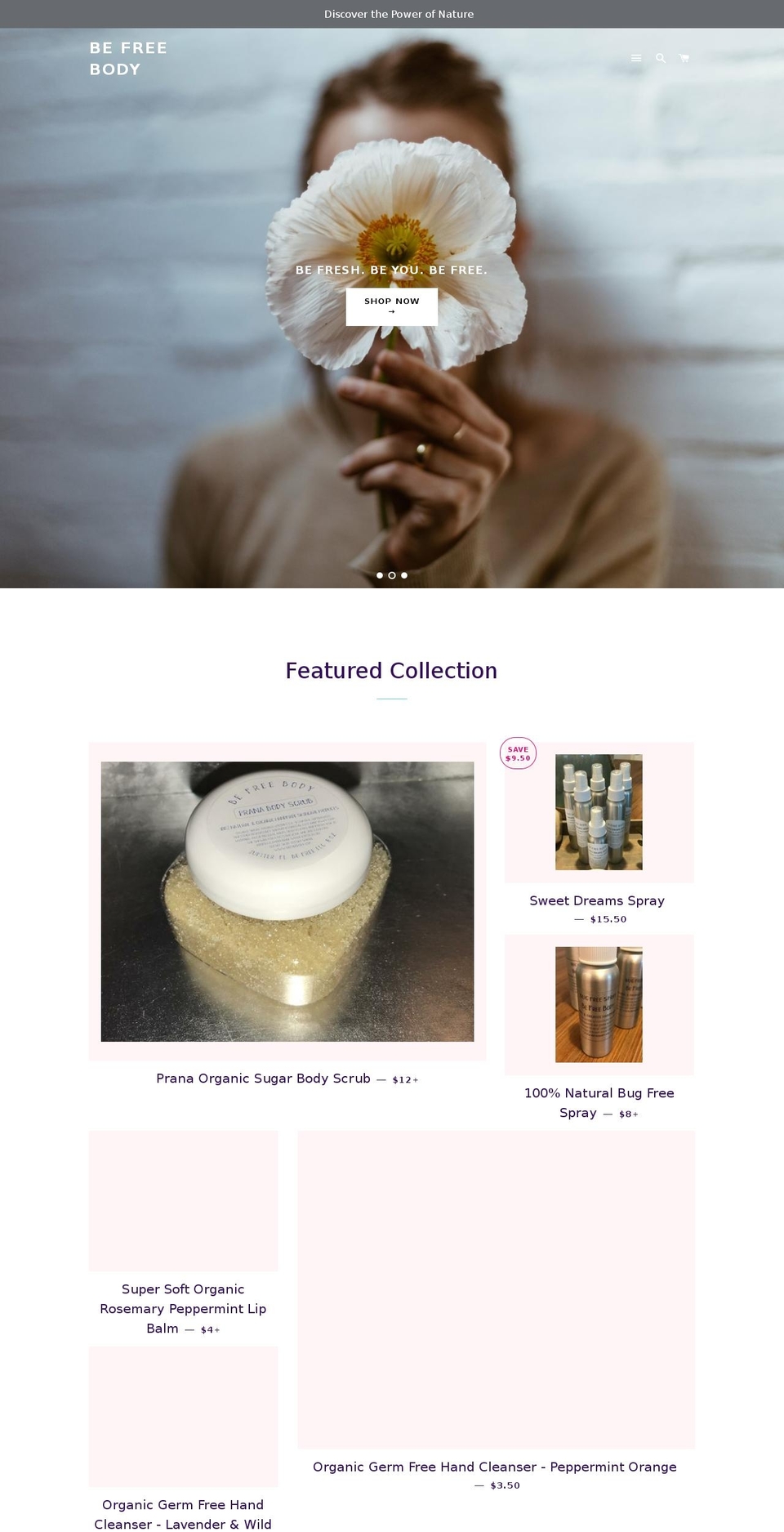 befreebody.com — Shopify storefront screenshot