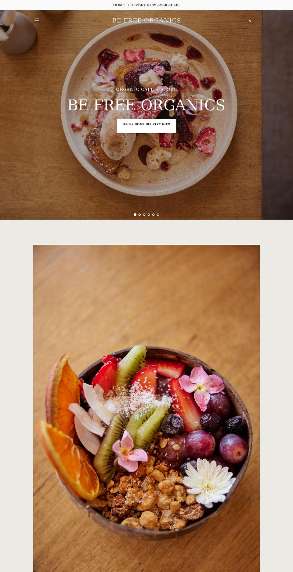 befreeorganics.com.au shopify website screenshot