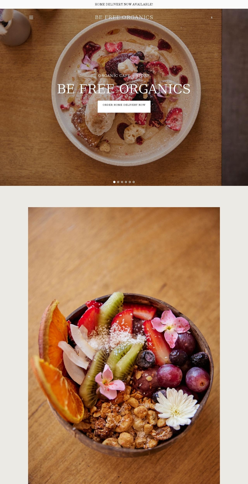 befreeorganics.com — Shopify storefront screenshot