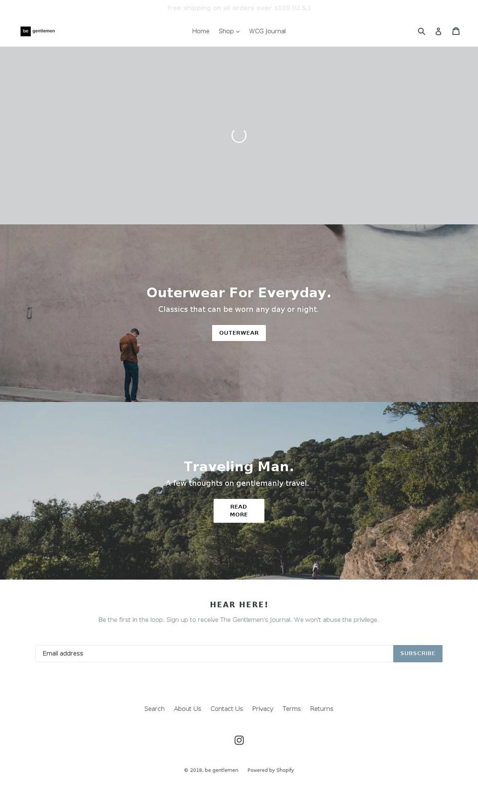 begentlemen.com — Shopify storefront screenshot