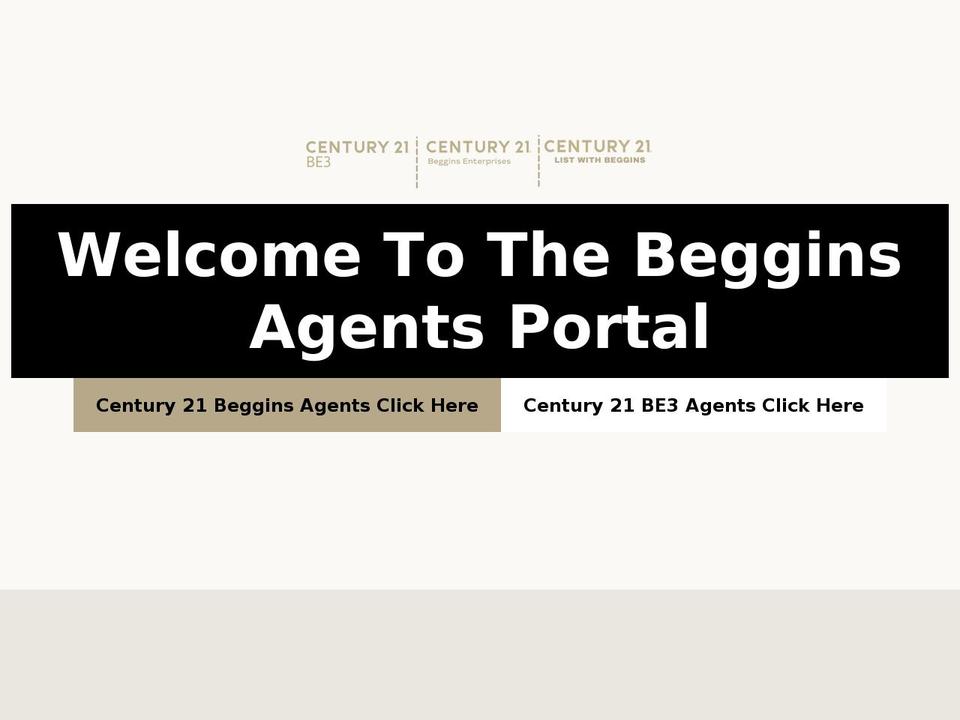 begginsagents.com shopify website screenshot