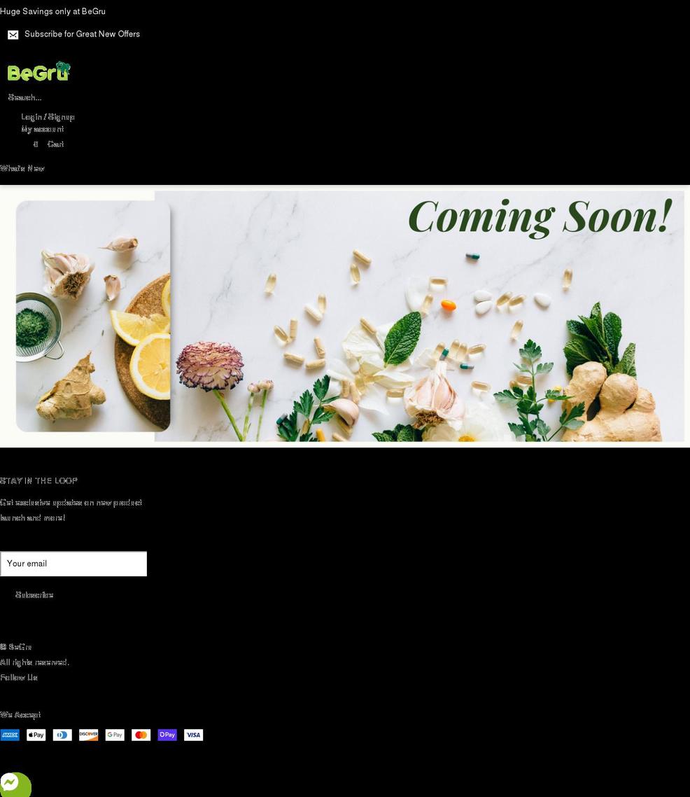 begru.com shopify website screenshot
