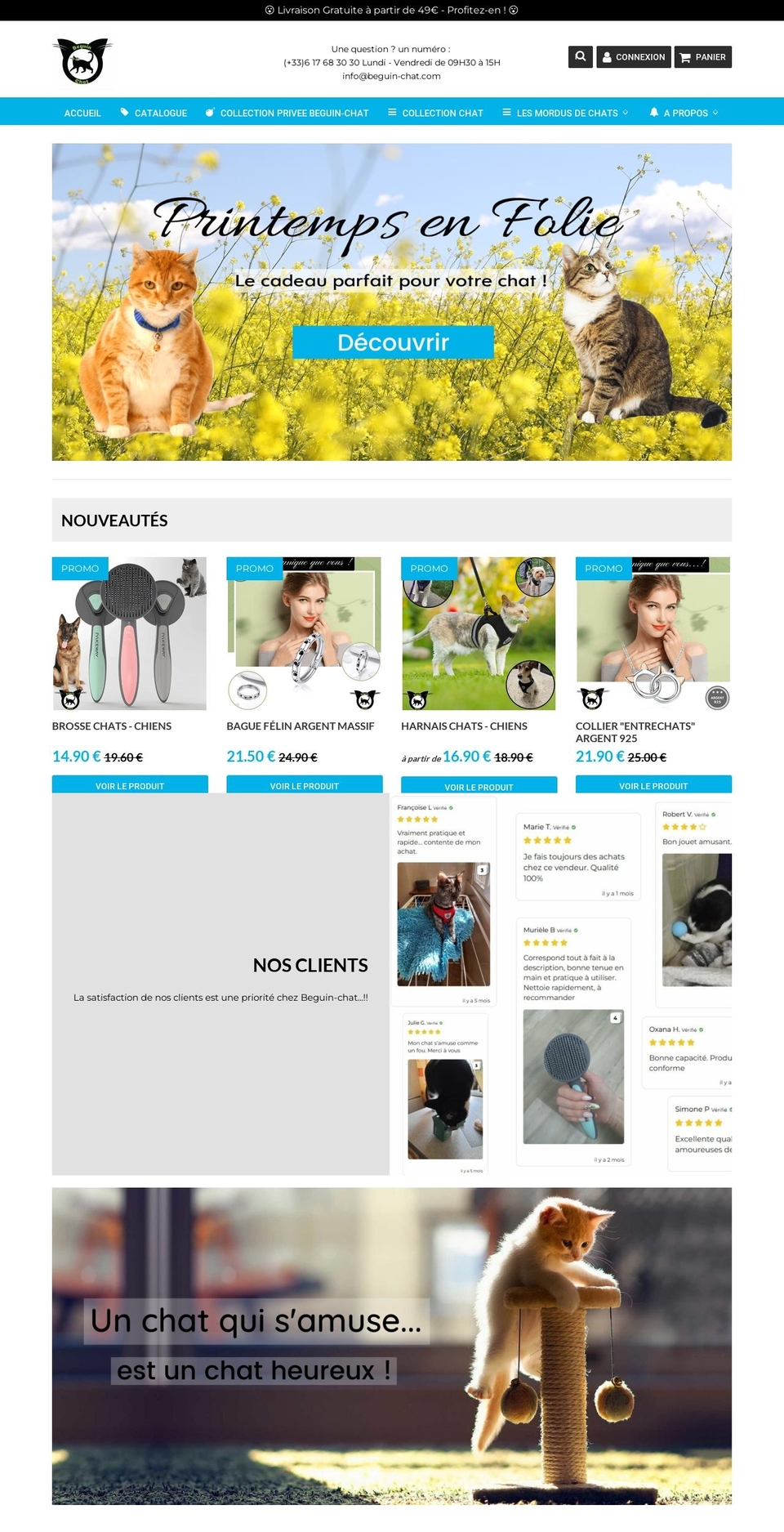 Speedfly--- Shopify theme site example beguin-chat.com