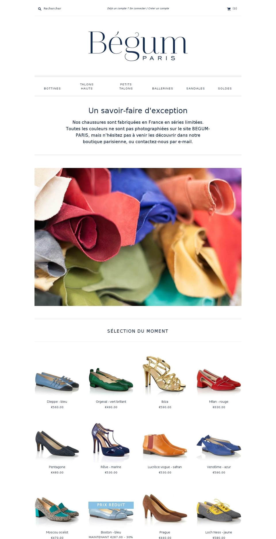 begum.fr shopify website screenshot