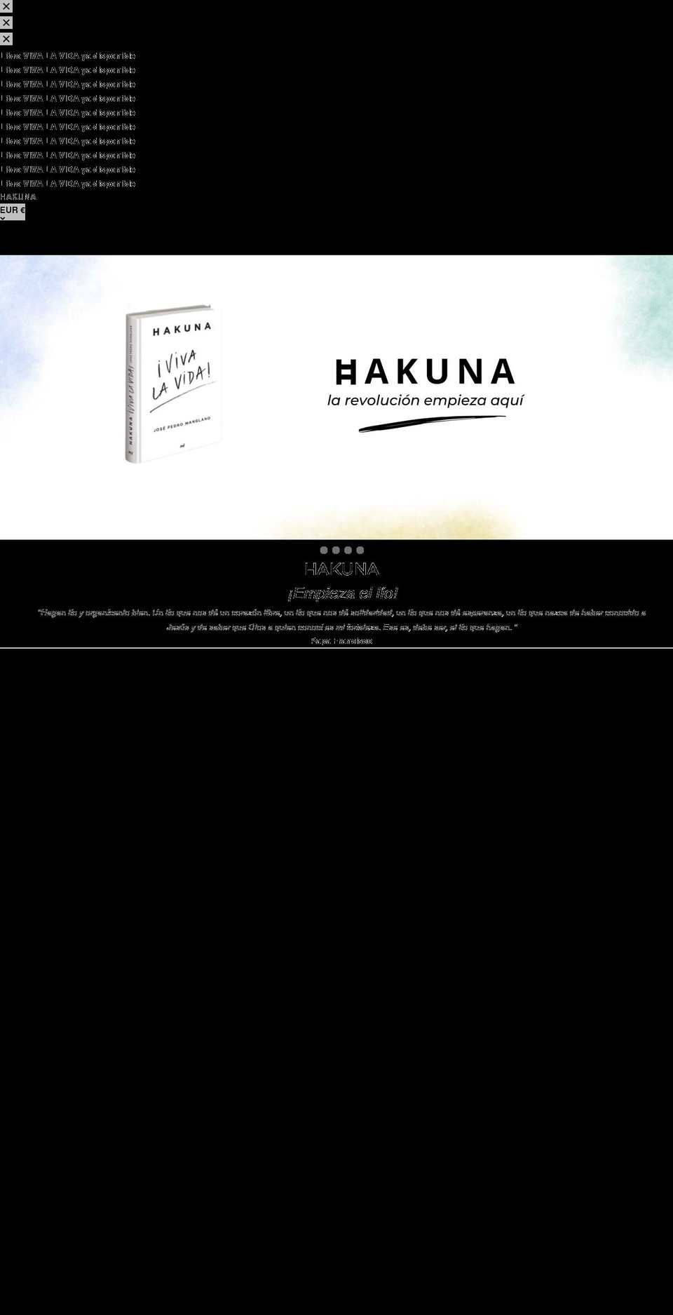 behakuna.com shopify website screenshot