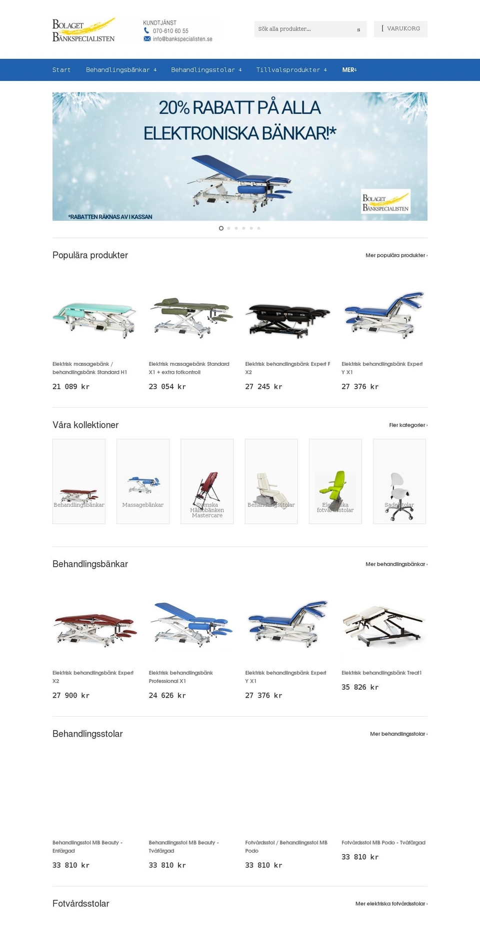 behandlingsbankar.se shopify website screenshot