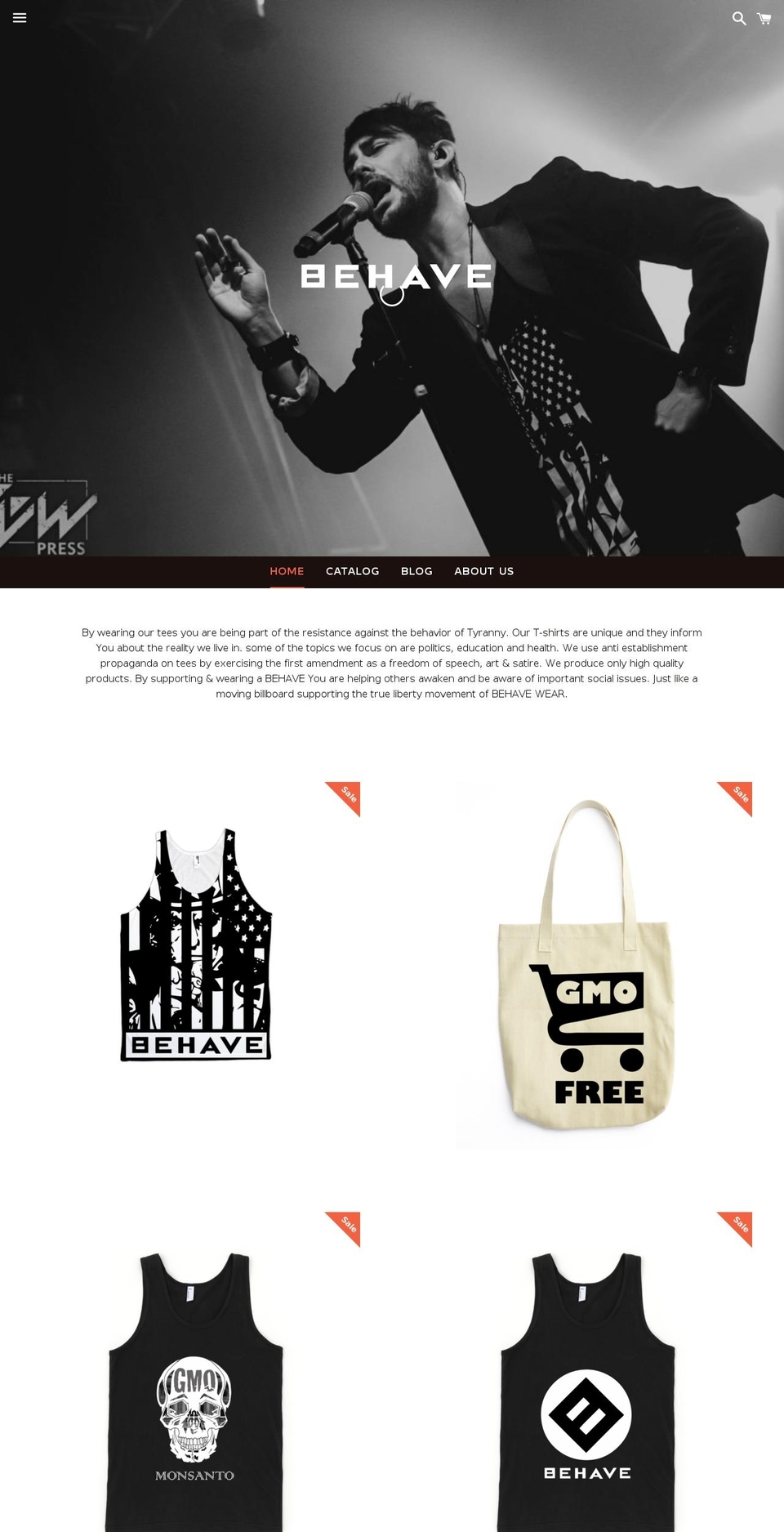 behavewear.com shopify website screenshot