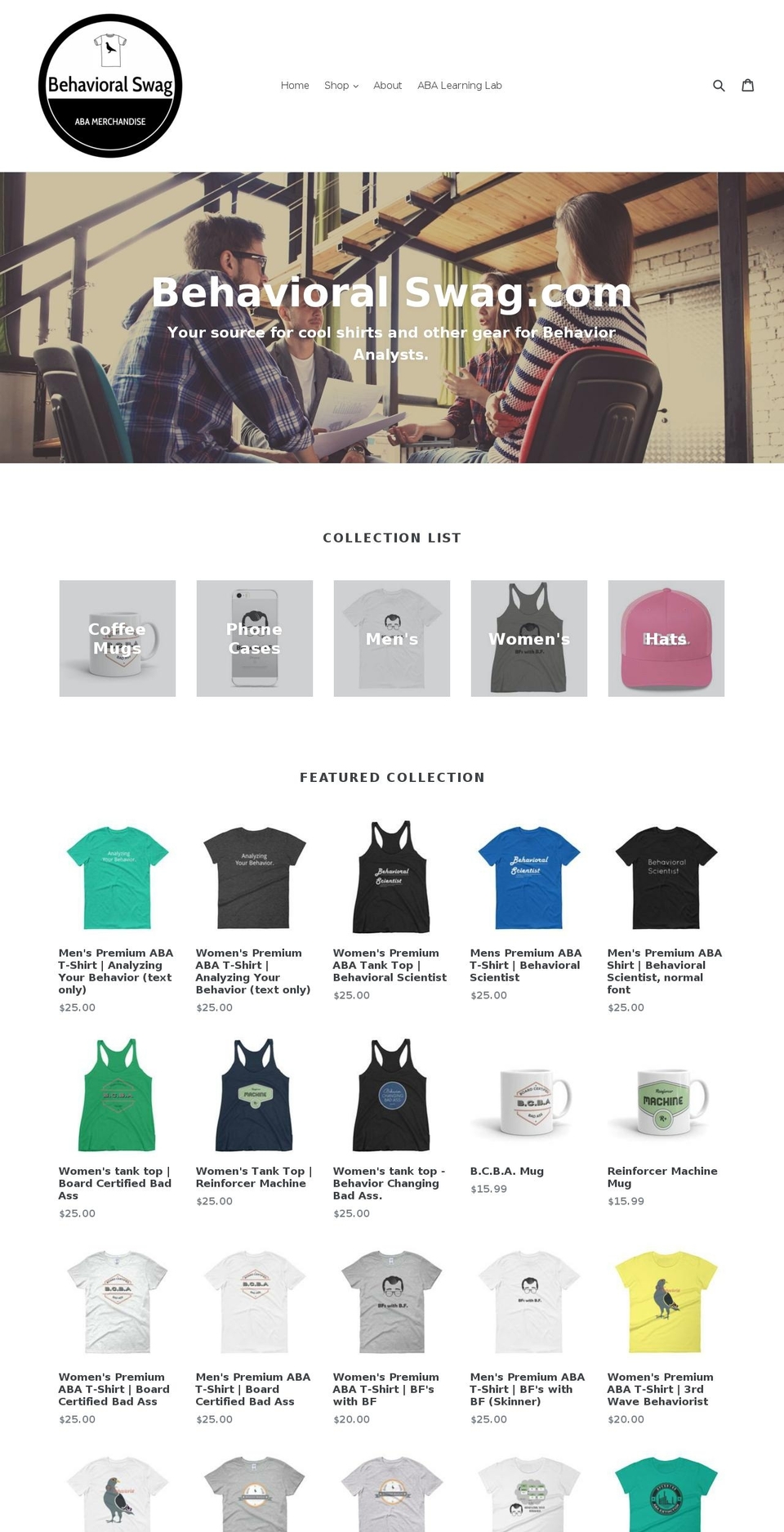 behavioralswag.com shopify website screenshot