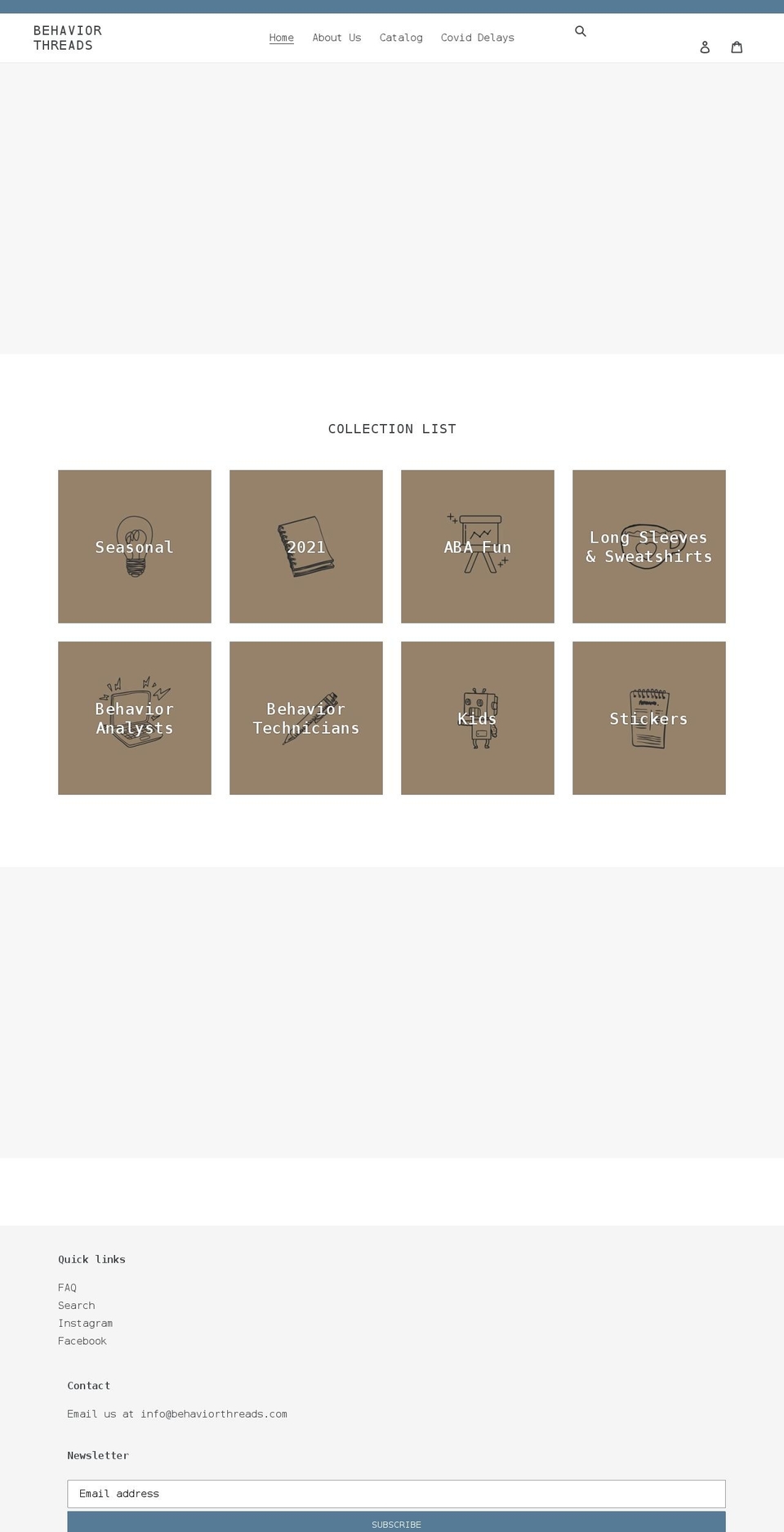 behaviorthreads.com shopify website screenshot