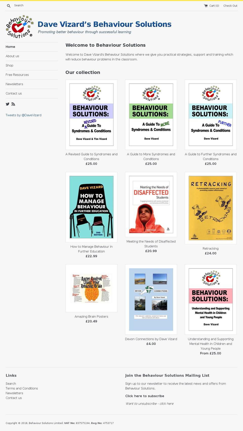 behavioursolutions.com — Shopify storefront screenshot