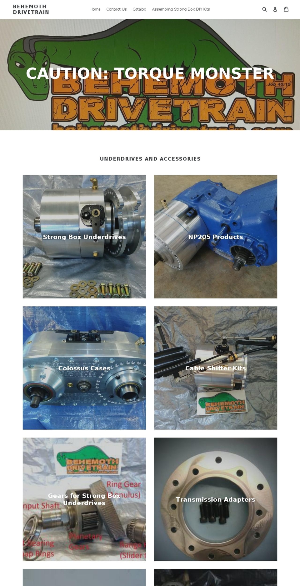 behemothdrivetrain.com shopify website screenshot