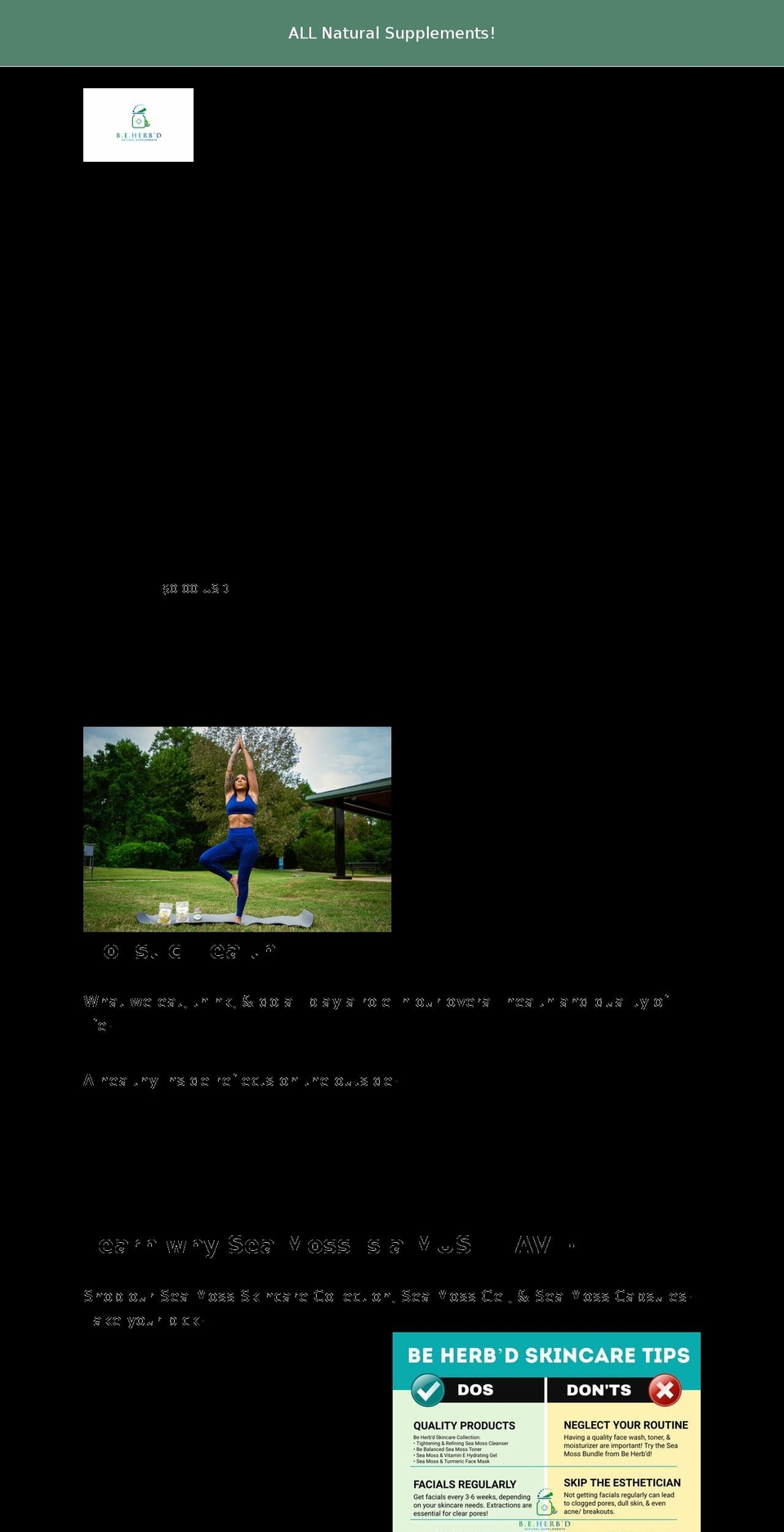 beherbd.com shopify website screenshot